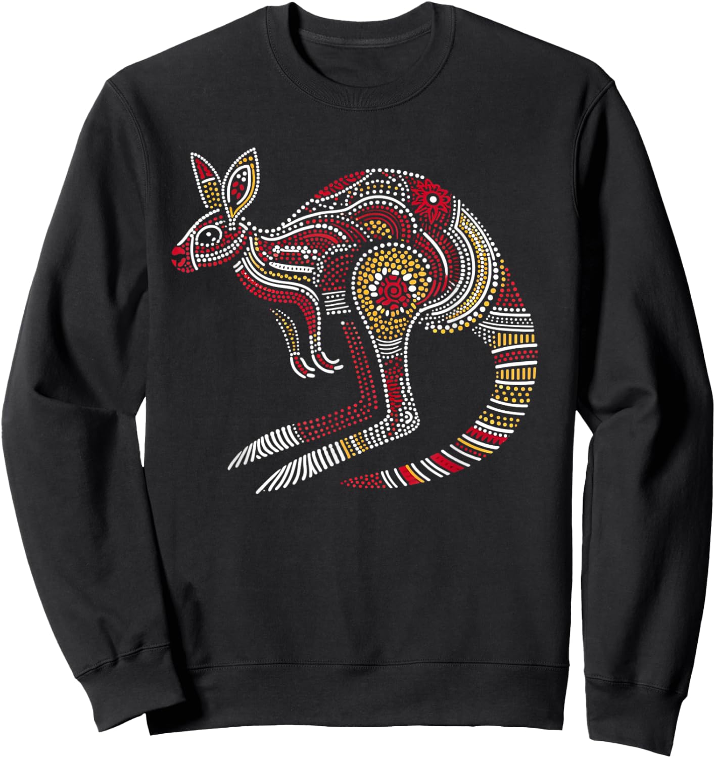 Australian Aboriginal Kangaroo Funny Australia Animal Lover Sweatshirt - Sweatshirt | Black