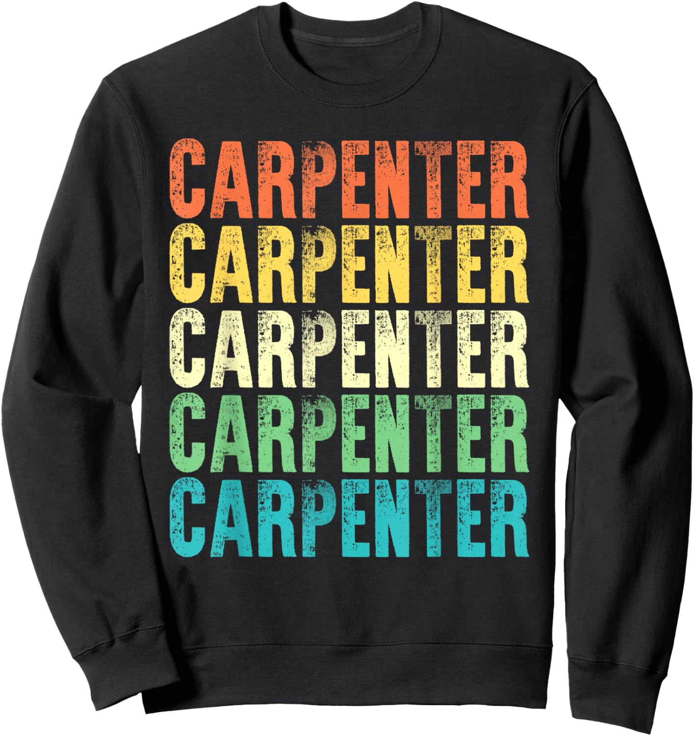 Carpenter Vintage Style Job Sweatshirt - Sweatshirt | Black