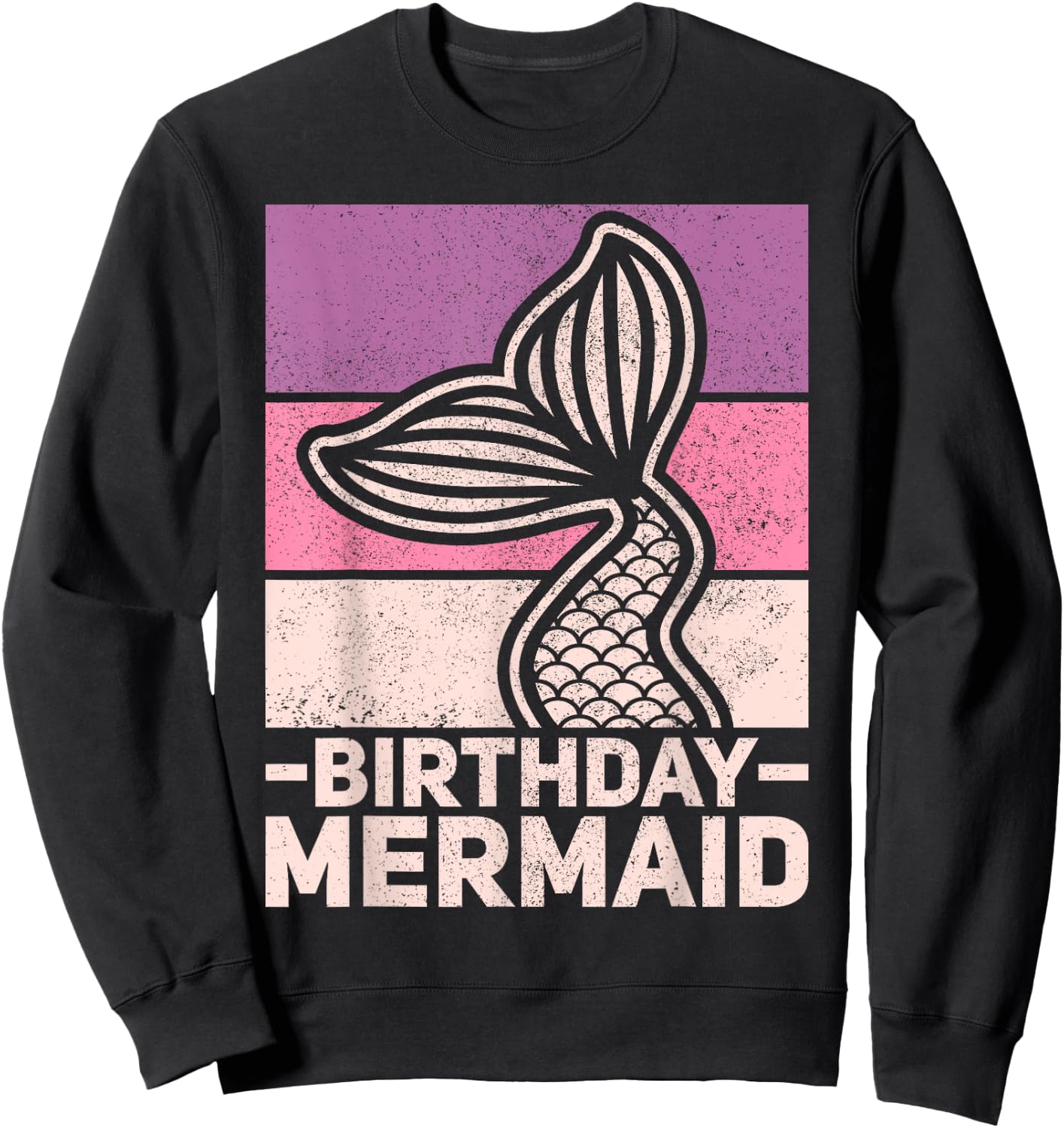 Mermaid Birthday Outfit Mermaid Party Costume Bday Mermaid Sweatshirt - Sweatshirt | Black