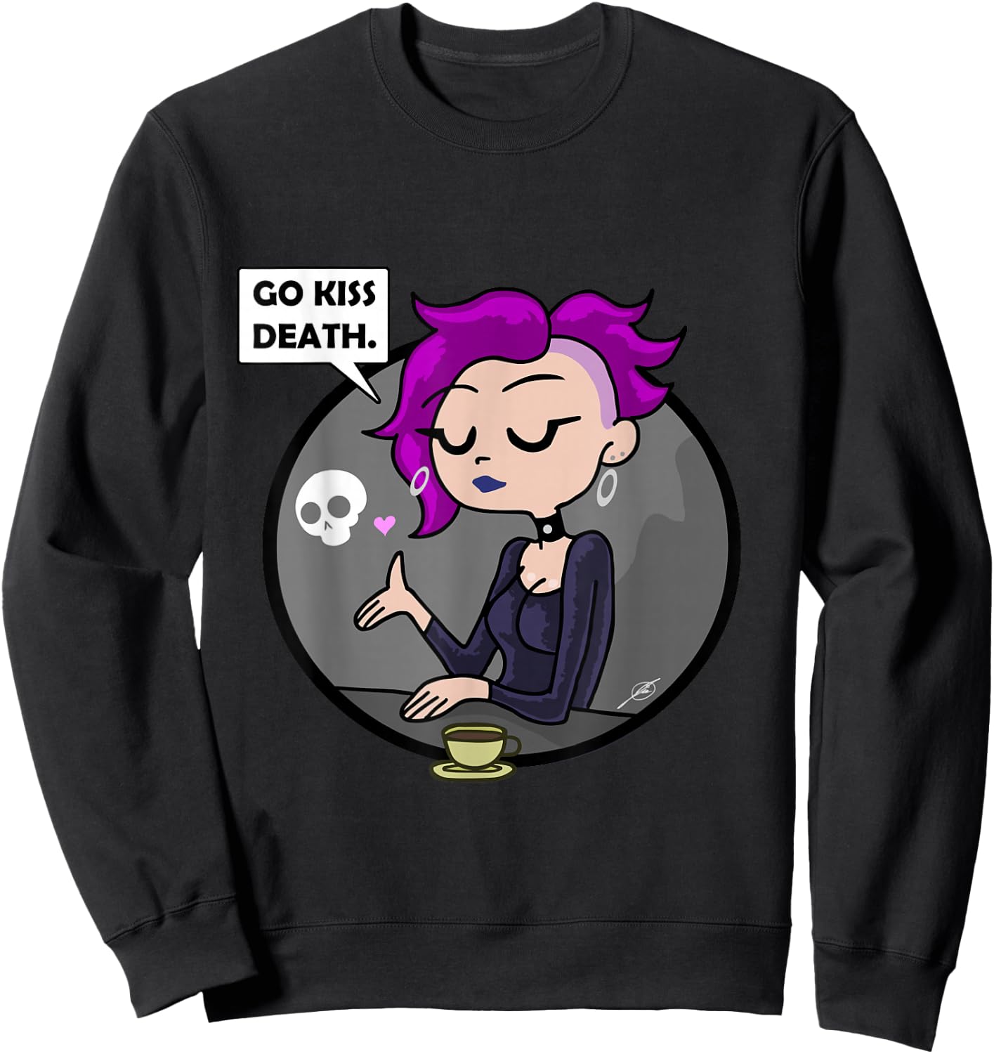 Go Kiss Death : Germaine (Foamy The Squirrel) Sweatshirt - Sweatshirt | Black