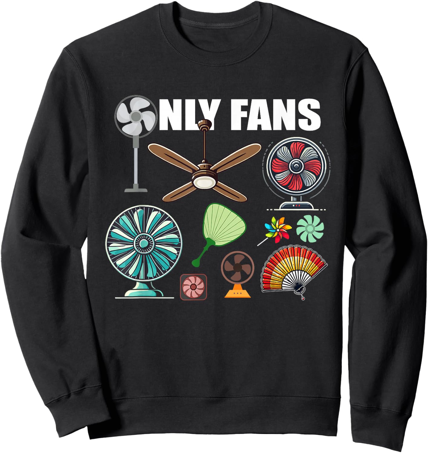 Only Fans Humour , Black, S Sweatshirt - Sweatshirt | Black