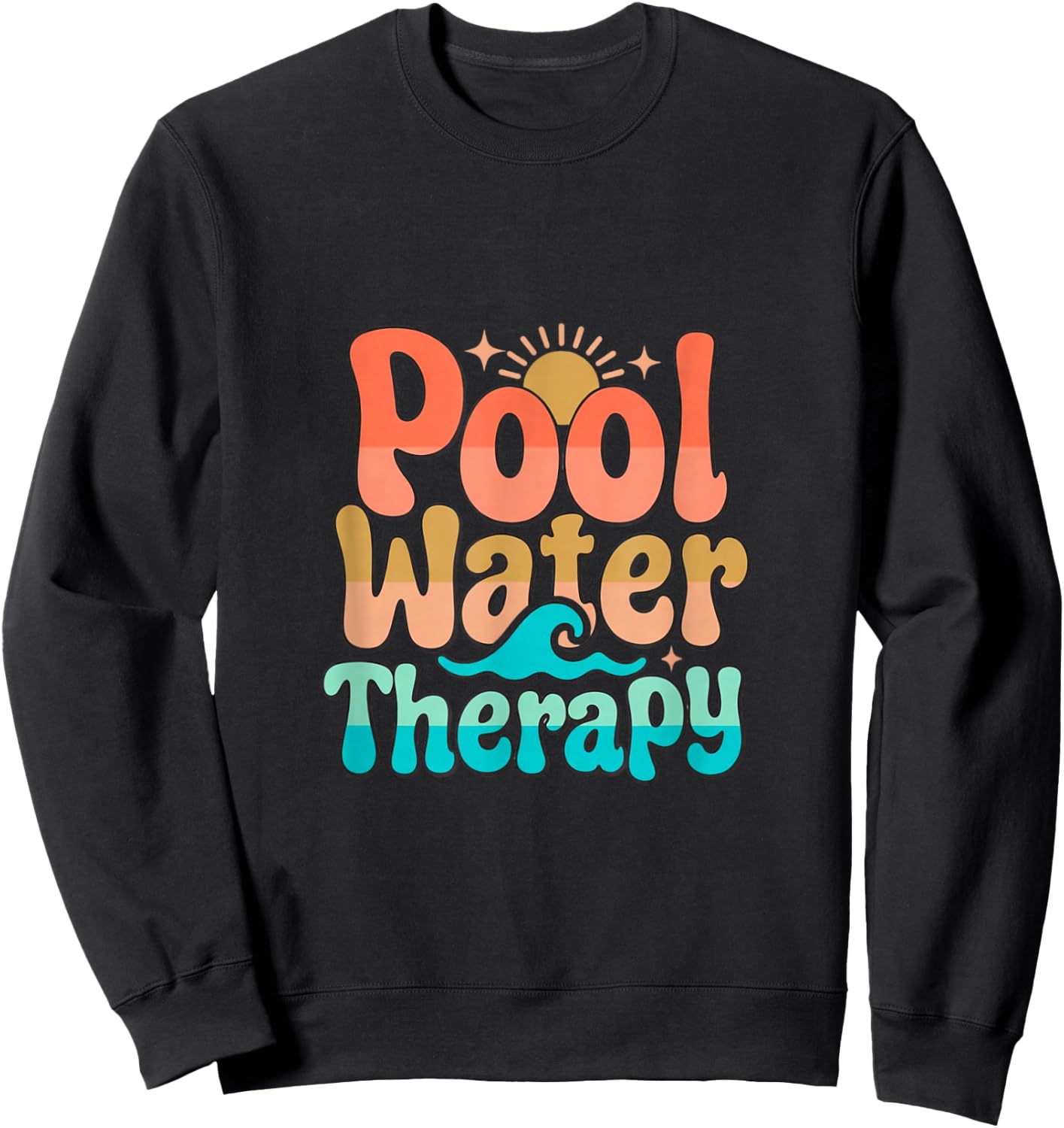 Pool Water Therapy Flow Sweatshirt - Sweatshirt | Black