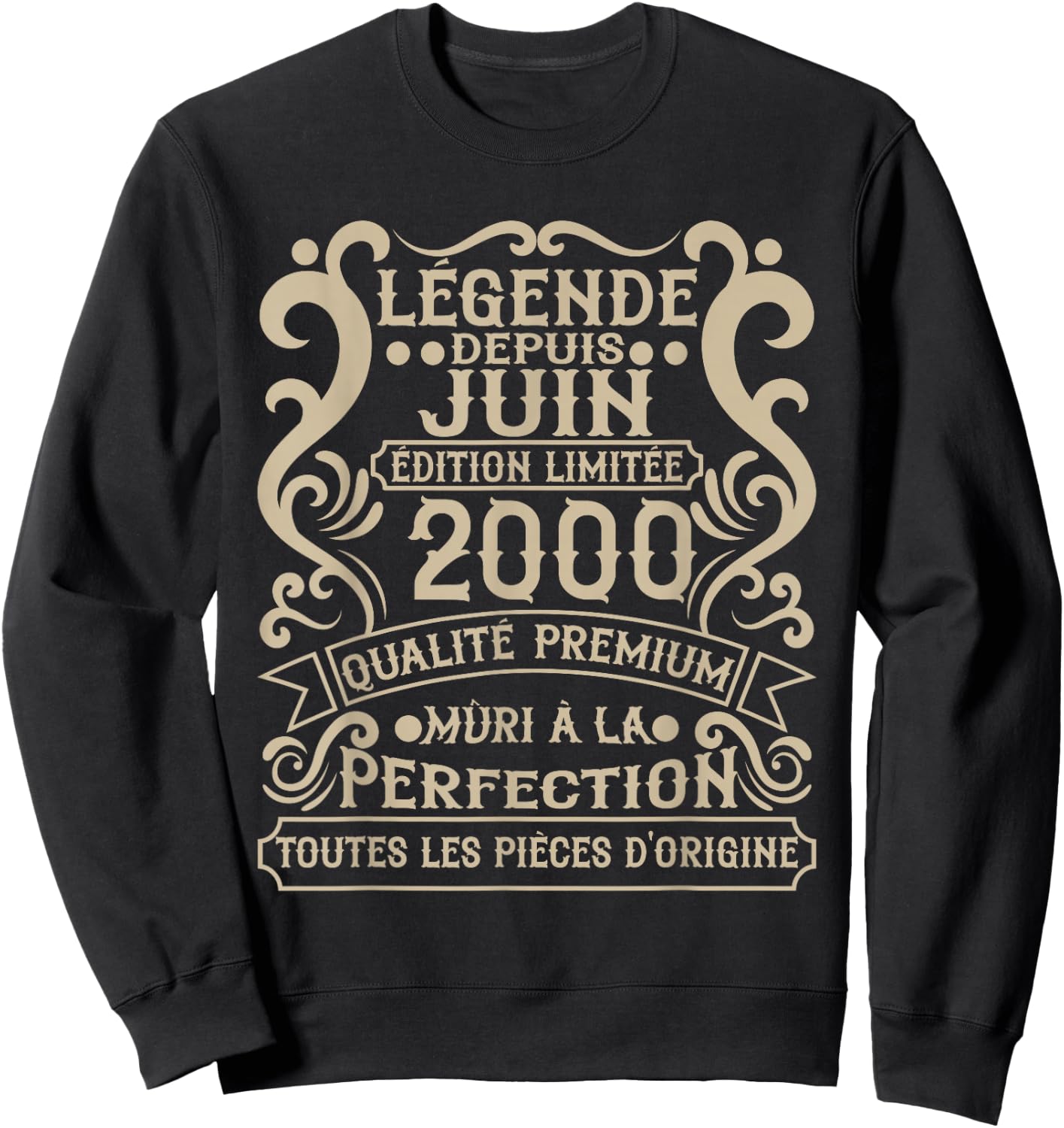June 2000 - 25 Years Anniversary Gift Vintage 2000 Sweatshirt - Sweatshirt | Black