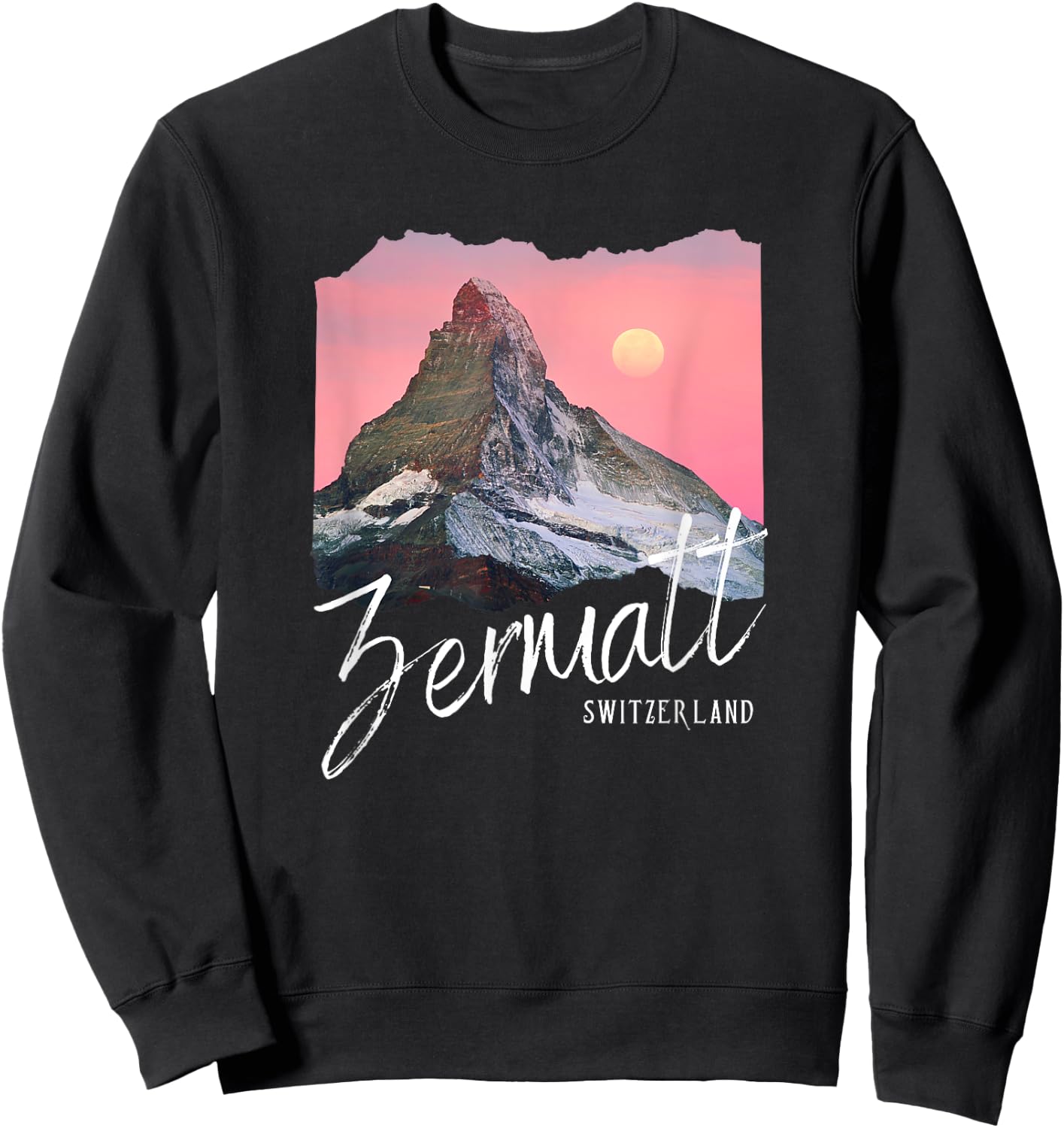 Zermatt Souvenir / Switzerland Zermatt , black, S Sweatshirt - Sweatshirt | Black