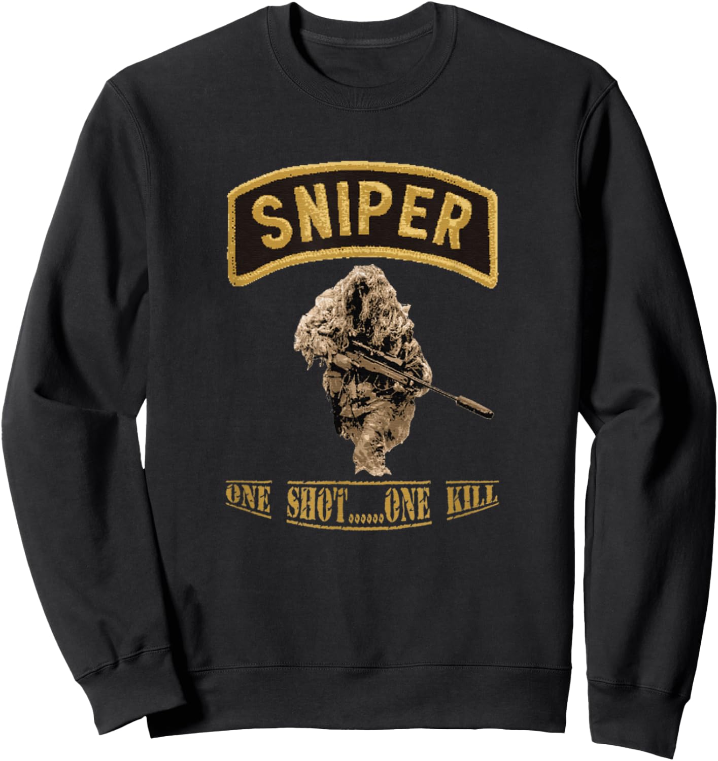 Sniper Ghillie Suit Seal Sweatshirt - Sweatshirt | Black