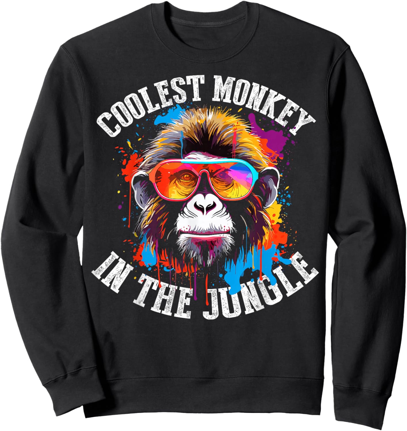 Coolster Monkey in the Jungle , black Sweatshirt - Sweatshirt | Black