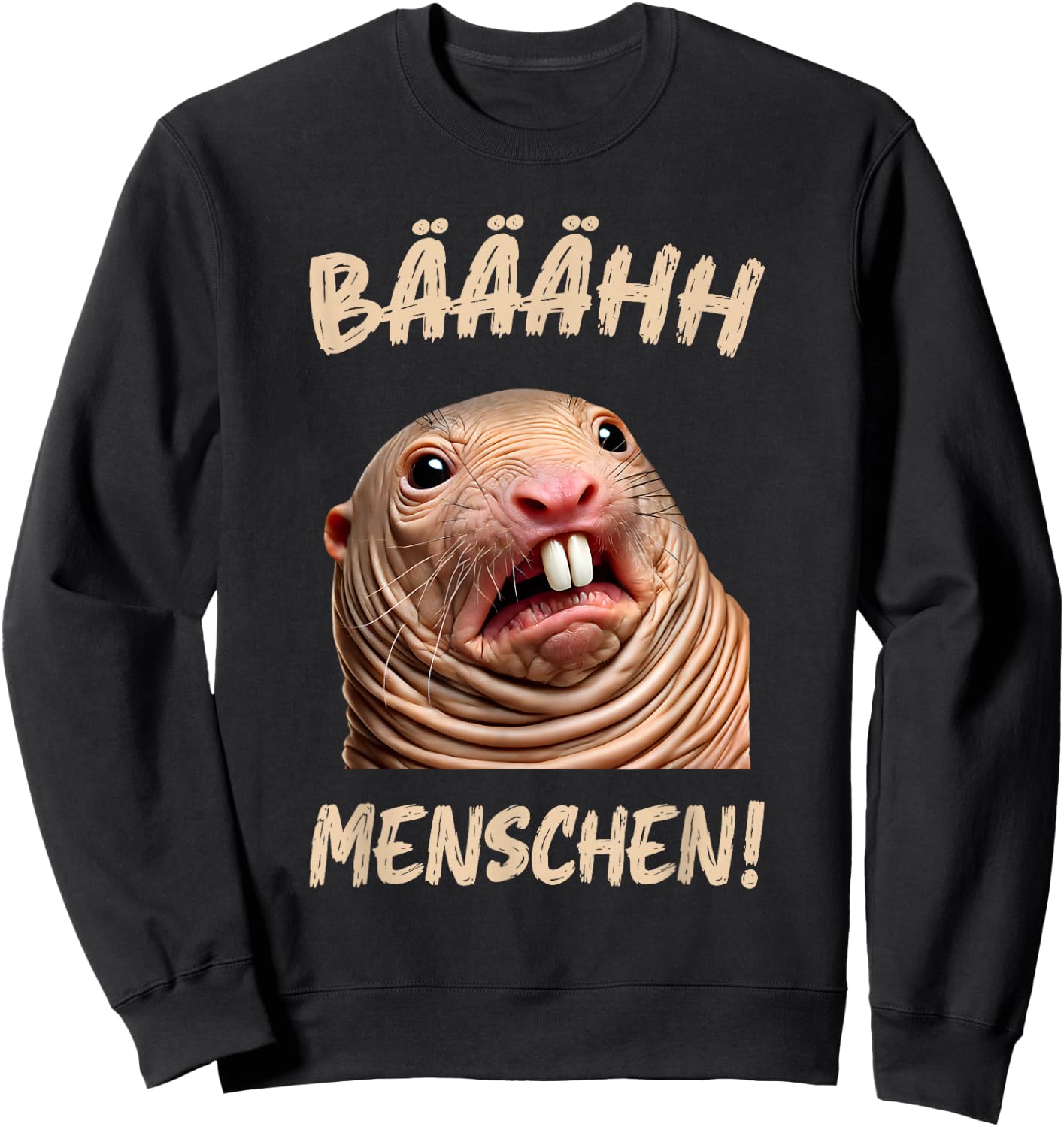 Funny with German Text "Ich hasse Menschen" [German Language], black Sweatshirt - Sweatshirt | Black