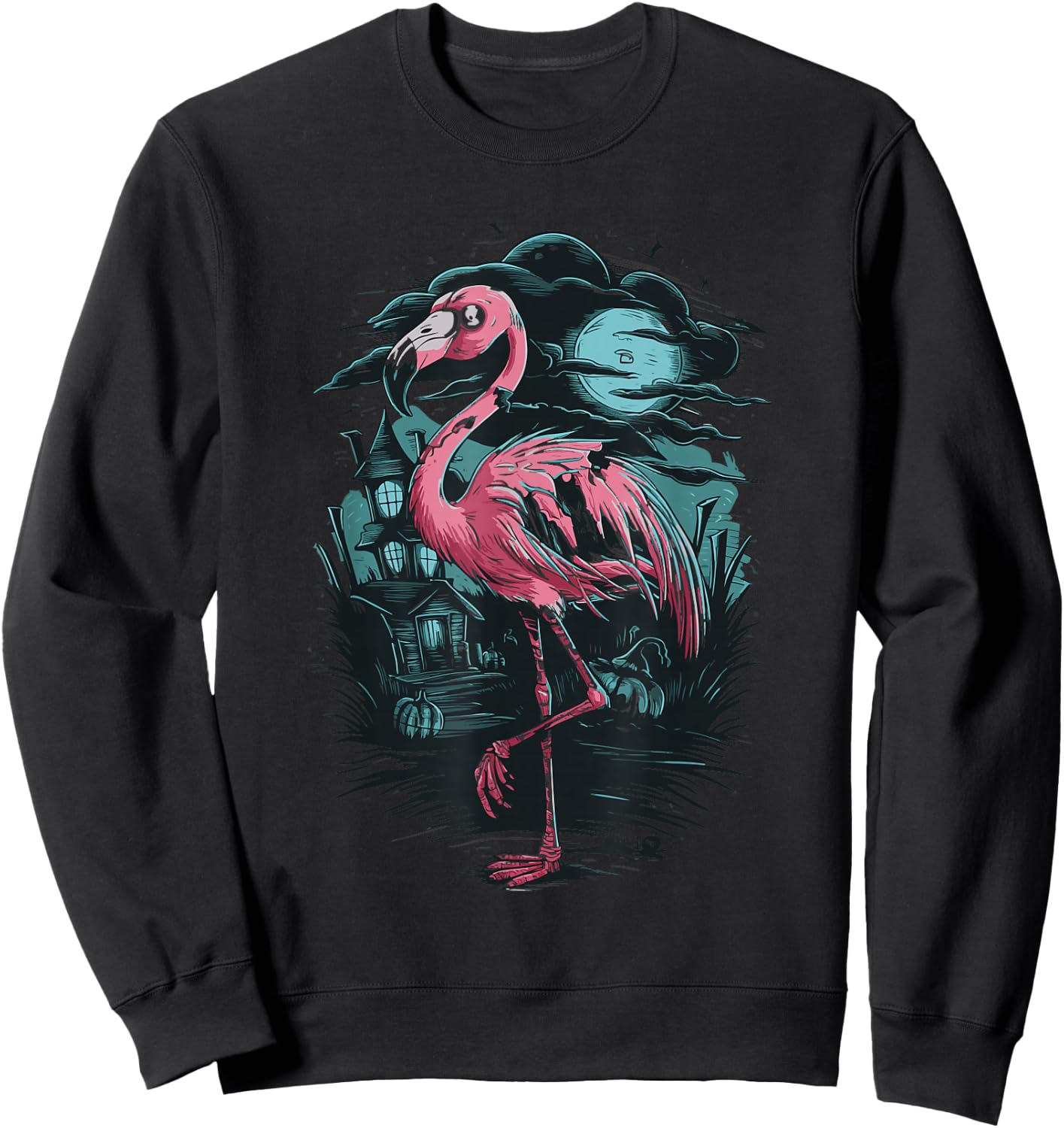Flamingo Zombie Sweatshirt - Sweatshirt | Black