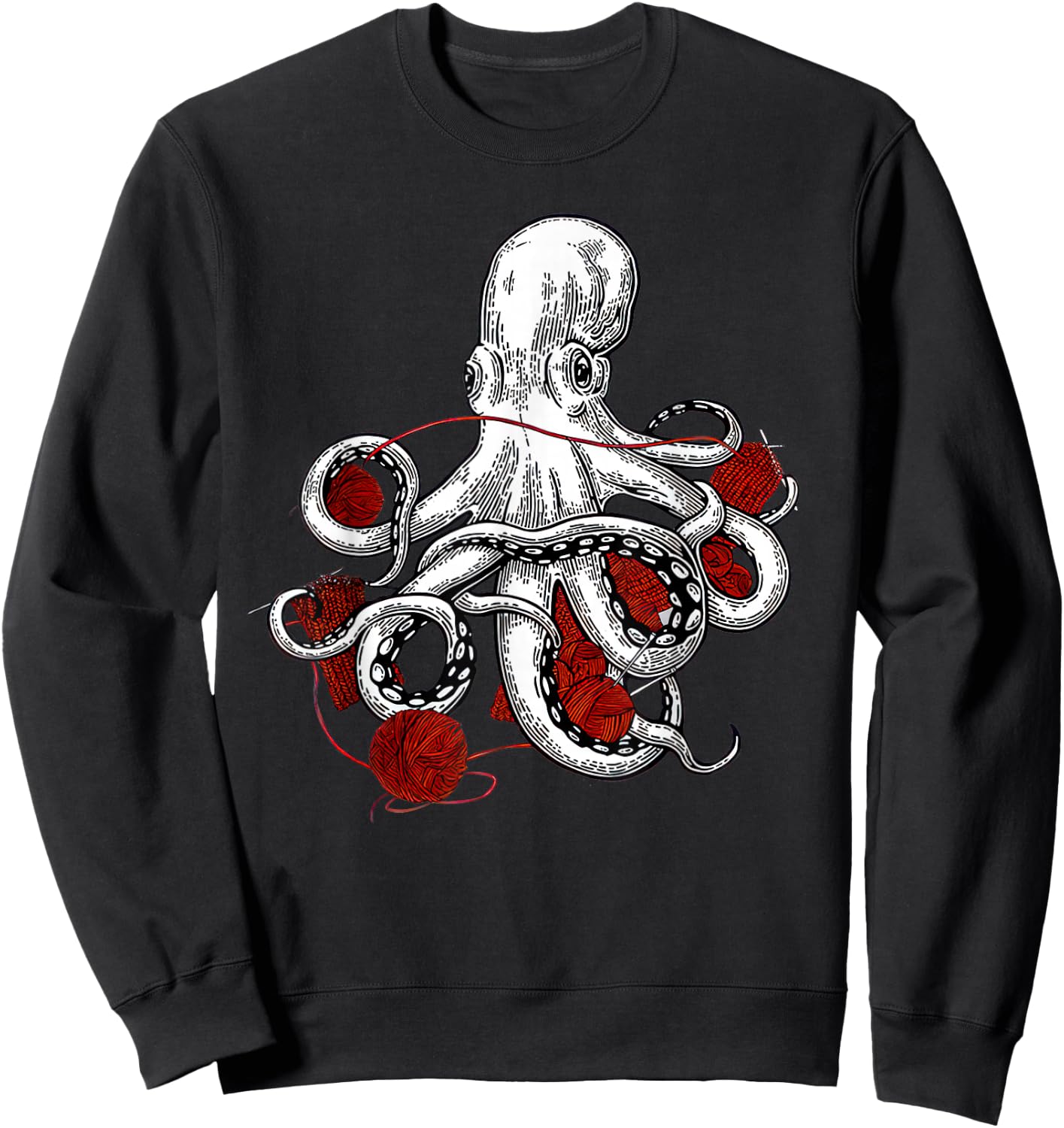 Yarn vogue yarn craftopus funny octopus yarn lover Sweatshirt - Sweatshirt | Black