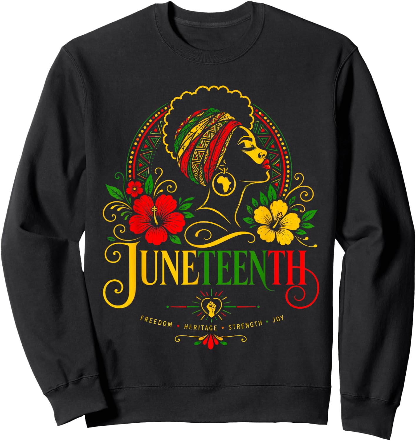 Juneteenth Black History Melanin Queen Women Girls Sweatshirt - Sweatshirt | Black