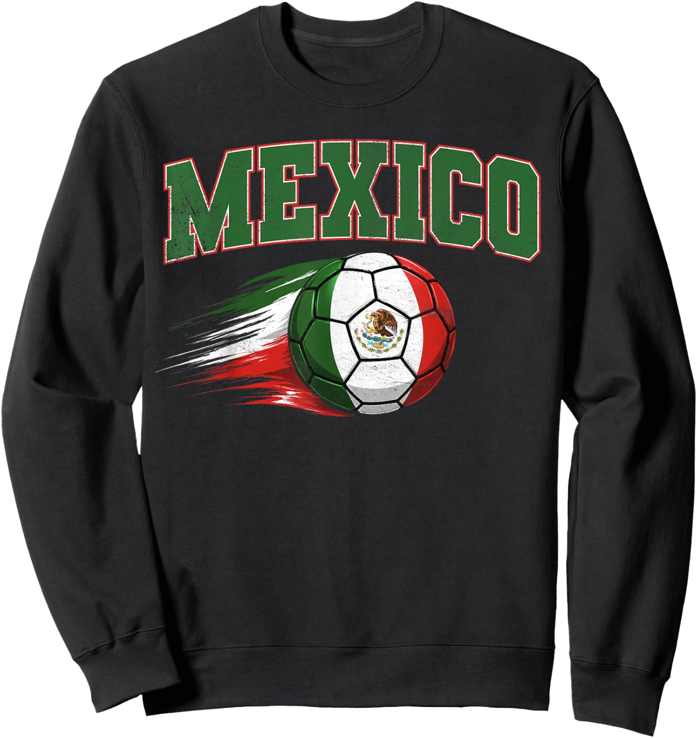 Mexico Mexican Flag Retro Vintage Pride Boys Women Men Sweatshirt - Sweatshirt | Black