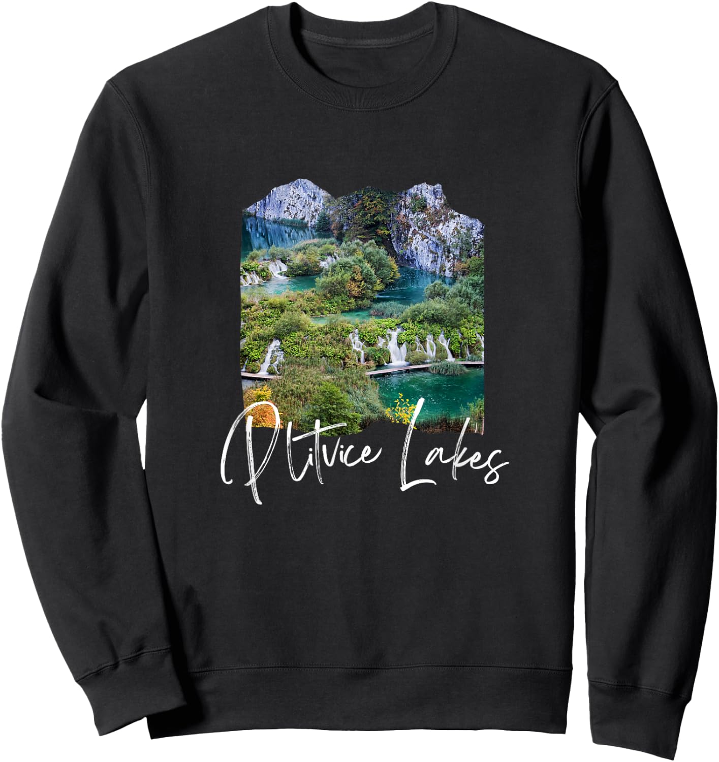 Memories of Plitvice Lakes Croatia Plitvice Sweatshirt - Sweatshirt | Black