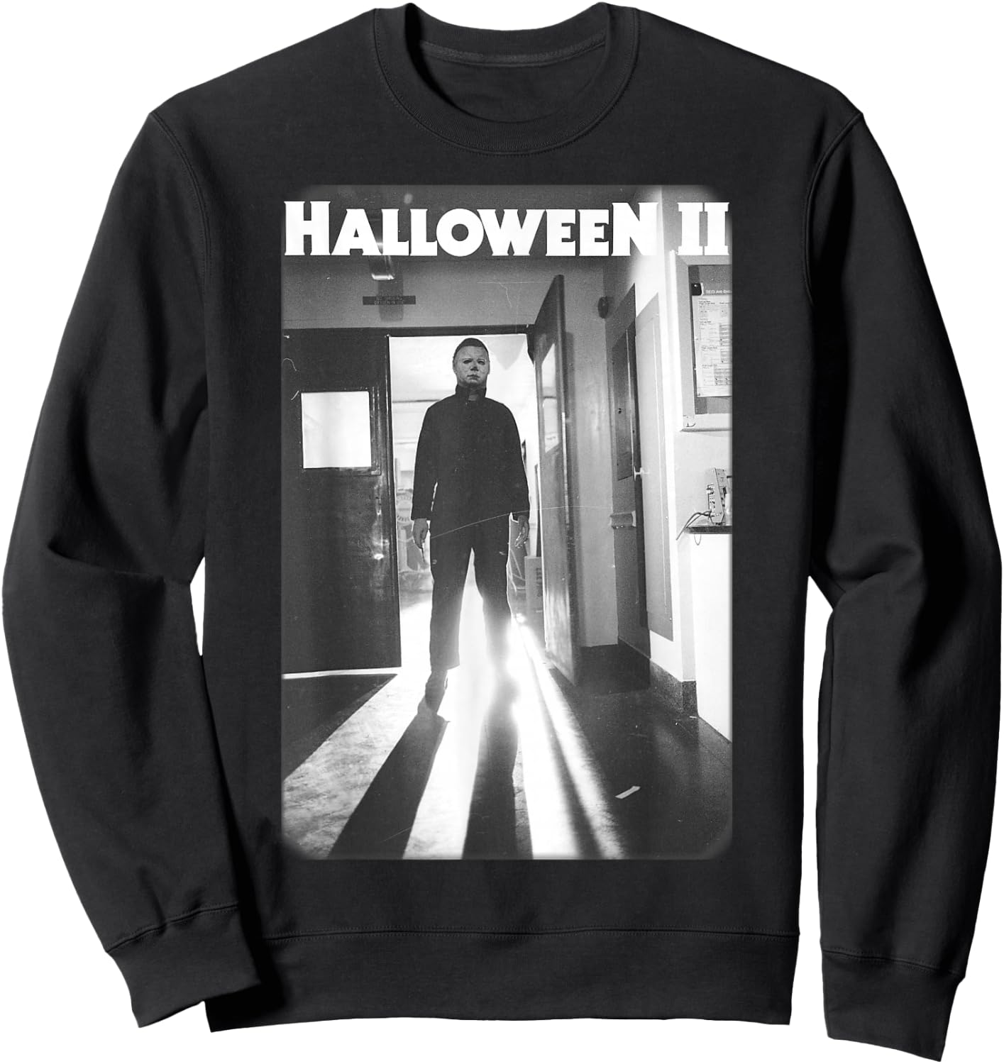 Halloween 2 Michael Myers Faded Poster Sweatshirt - Sweatshirt | Black