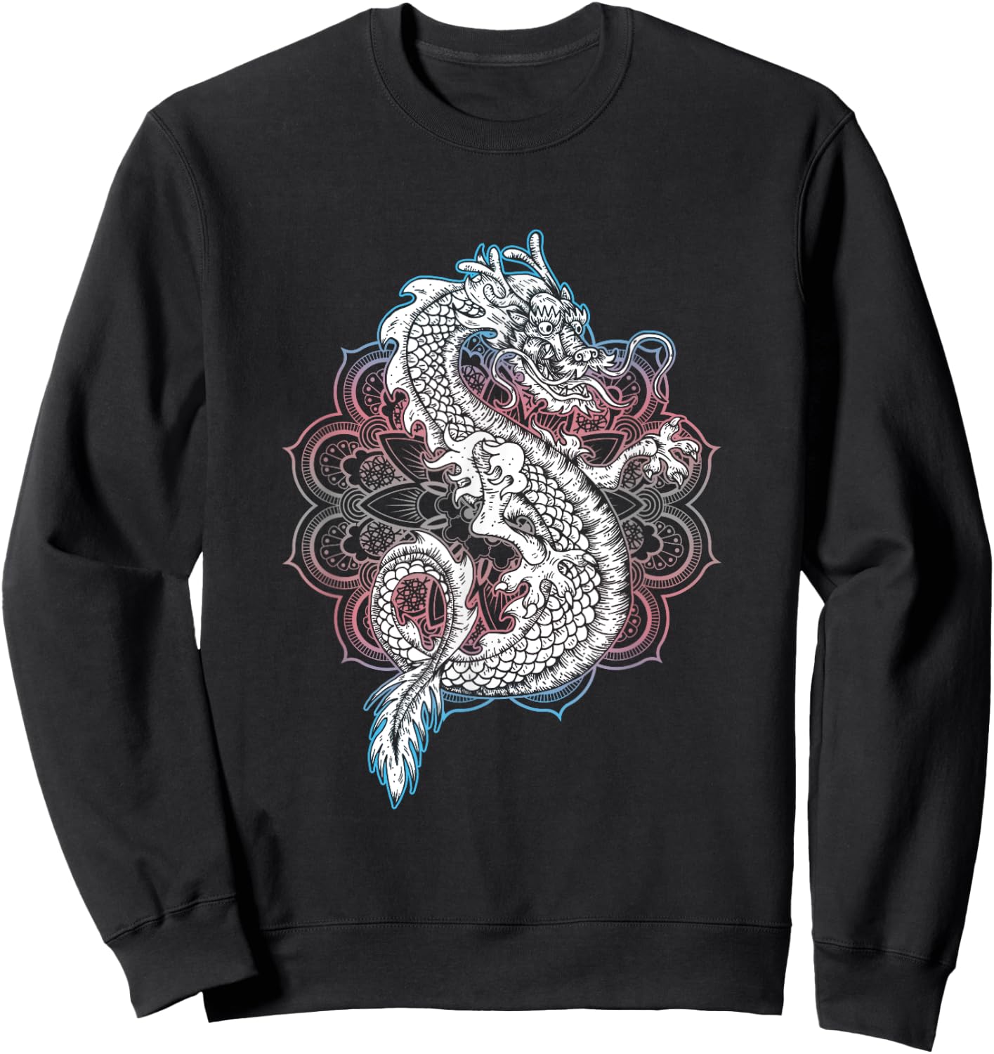 Transgender Dragon Transsexual Transgender Flag LGBTQ Sweatshirt - Sweatshirt | Black