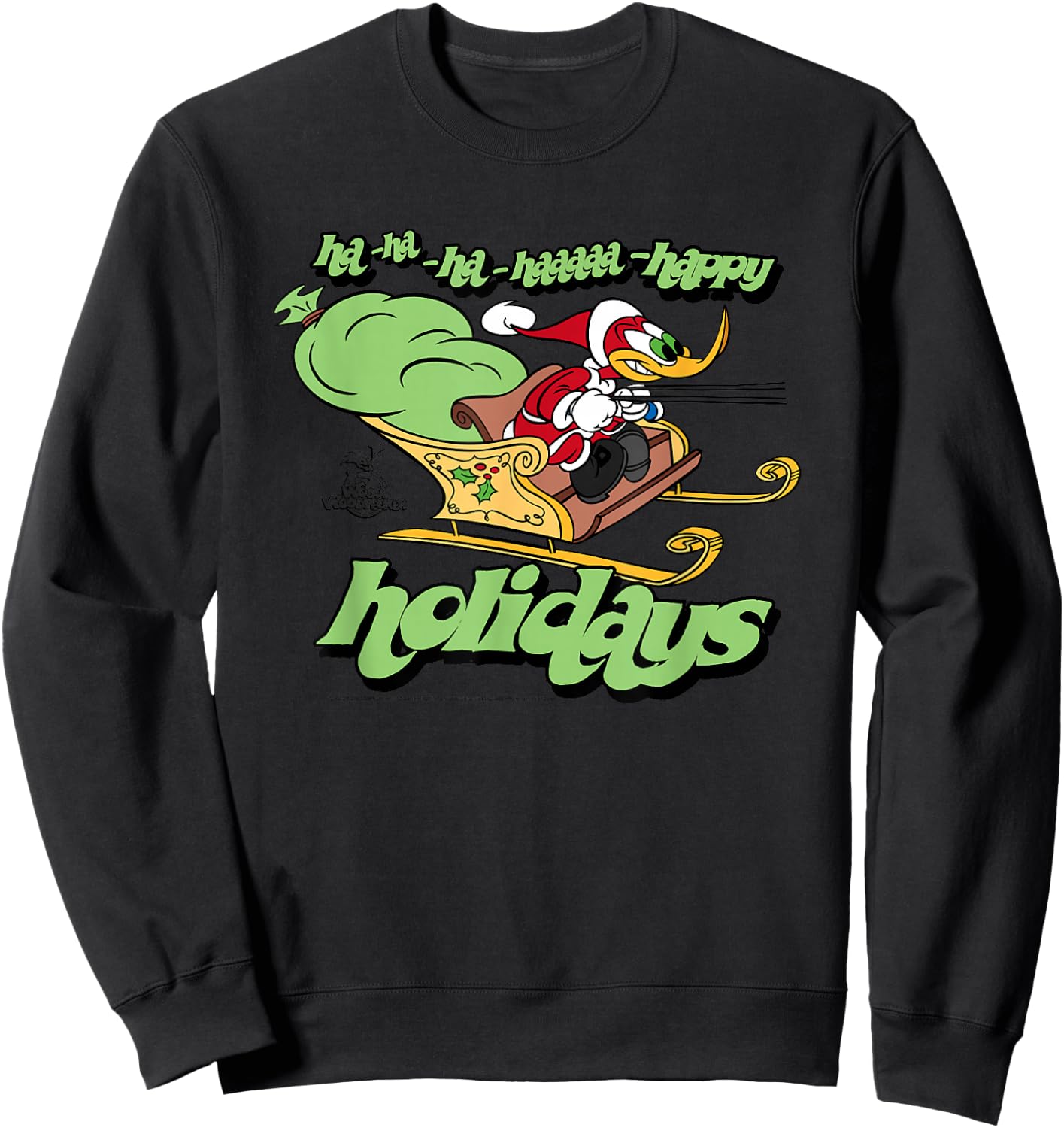 Woody Woodpecker -Kids Grey Holiday Sweatshirt - Sweatshirt | Black