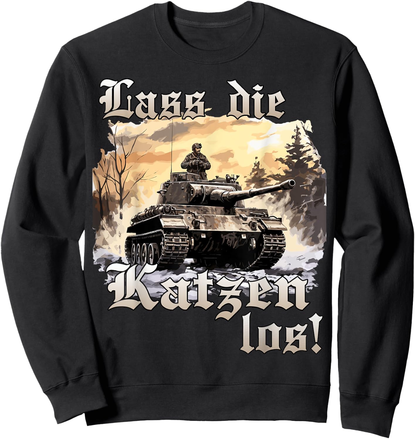 Tiger Tank 1942 Soldiers T German Tank WW 2 Tank , black Sweatshirt - Sweatshirt | Black