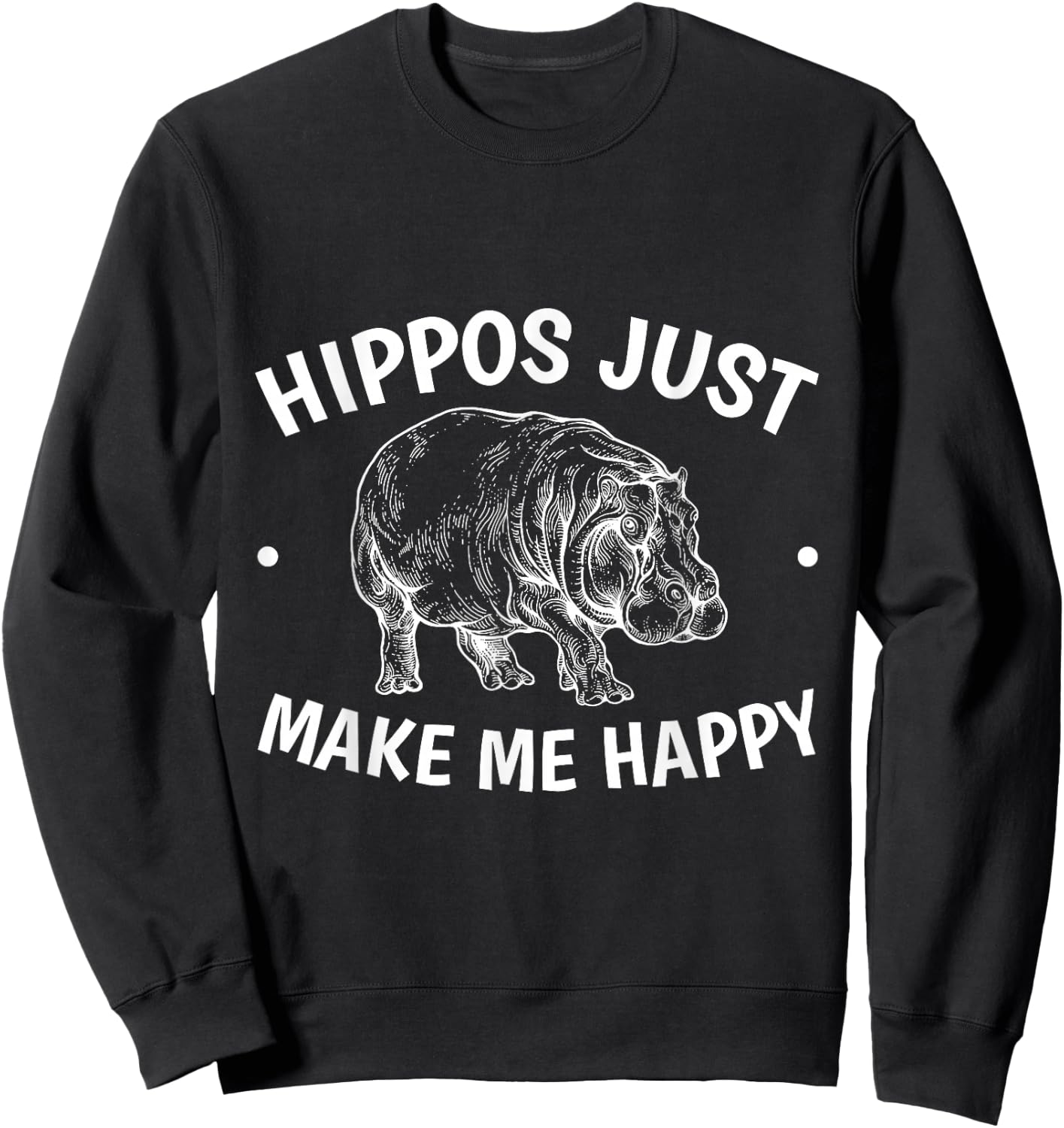 Hippopotamus Zoologists Animal Hippo Lovers Zoo Lovers Sweatshirt - Sweatshirt | Black