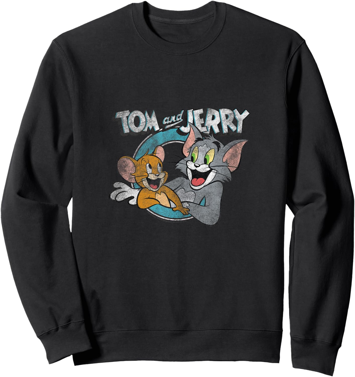 Tom and Jerry Classic Dynamic Duo Vintage Sweatshirt - Sweatshirt | Black