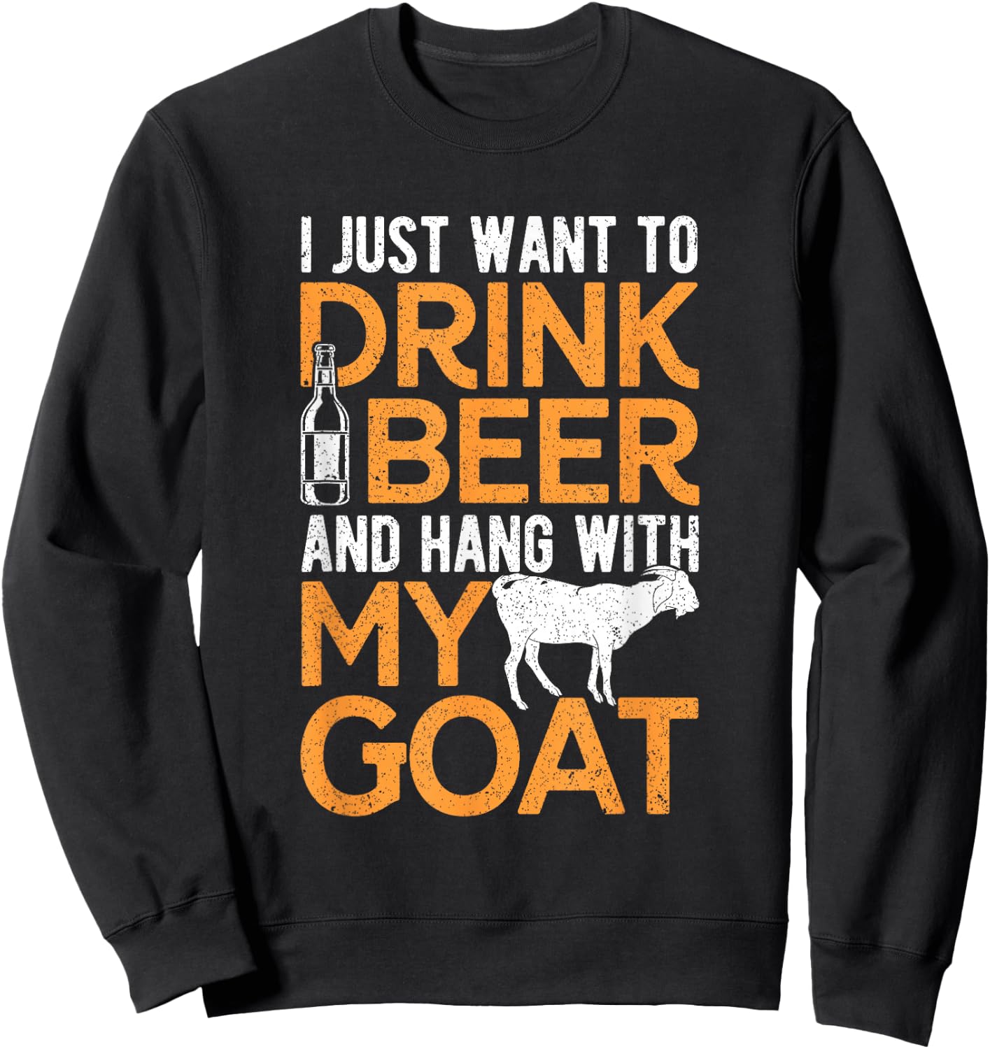 Hang With My Goat Dad Goat Father Goat Farmer Goat Owner Sweatshirt - Sweatshirt | Black