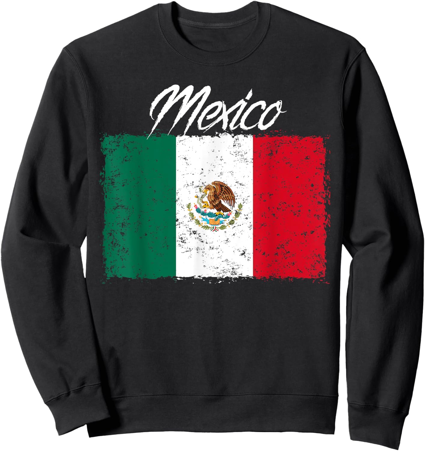 Mexico Flag Mexican Sweatshirt - Sweatshirt | Black