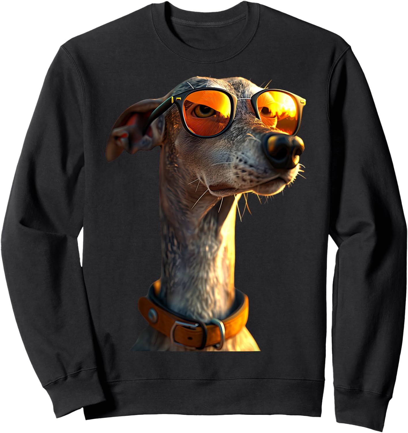 Windhund mit Sonnenbrille Hunde Liebe Greyhound Windhunde Sweatshirt - Sweatshirt | Black