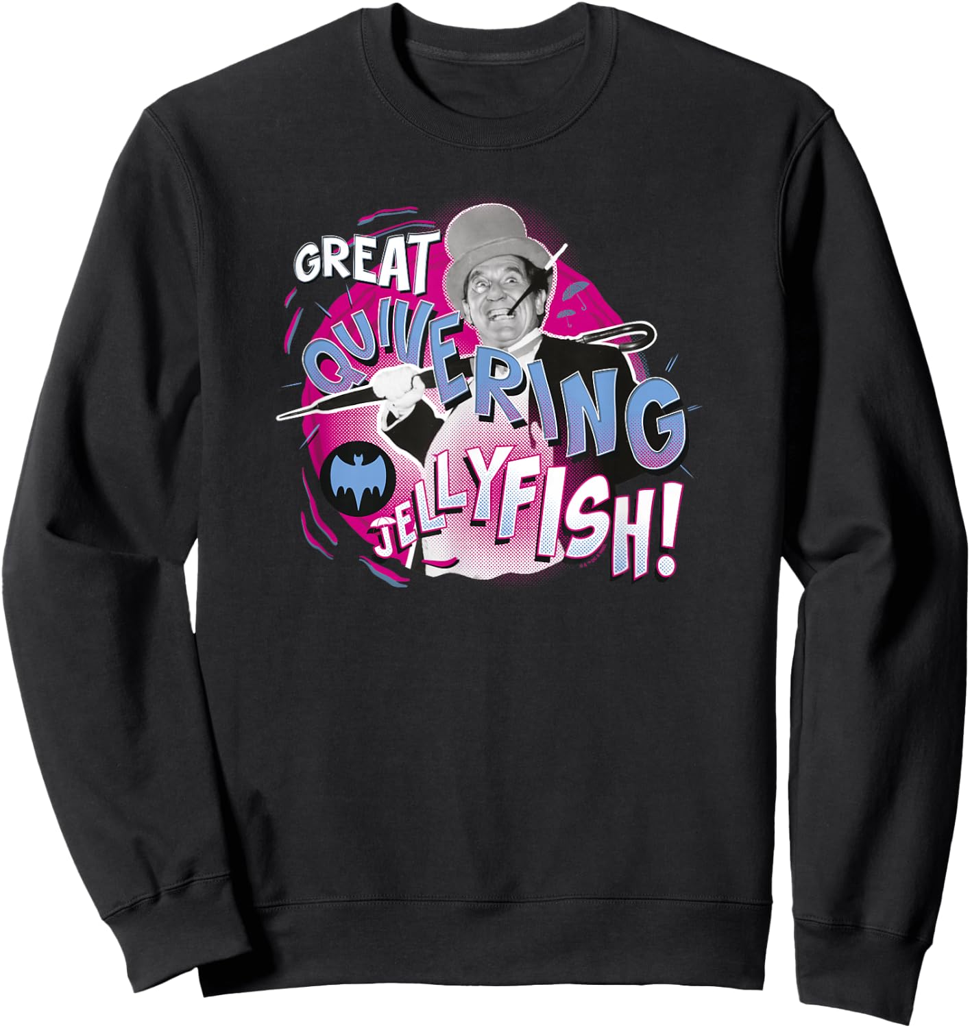 Batman (TV Show) Great Quivering Jellyfish! Penguin Retro Sweatshirt - Sweatshirt | Black
