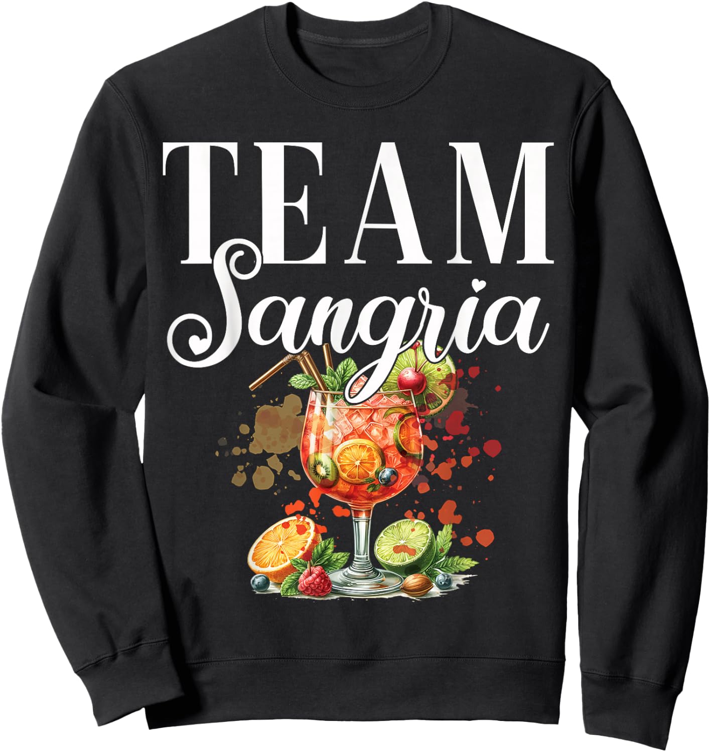 Sangria Cocktail Bartender Hen Party Sweatshirt - Sweatshirt | Black
