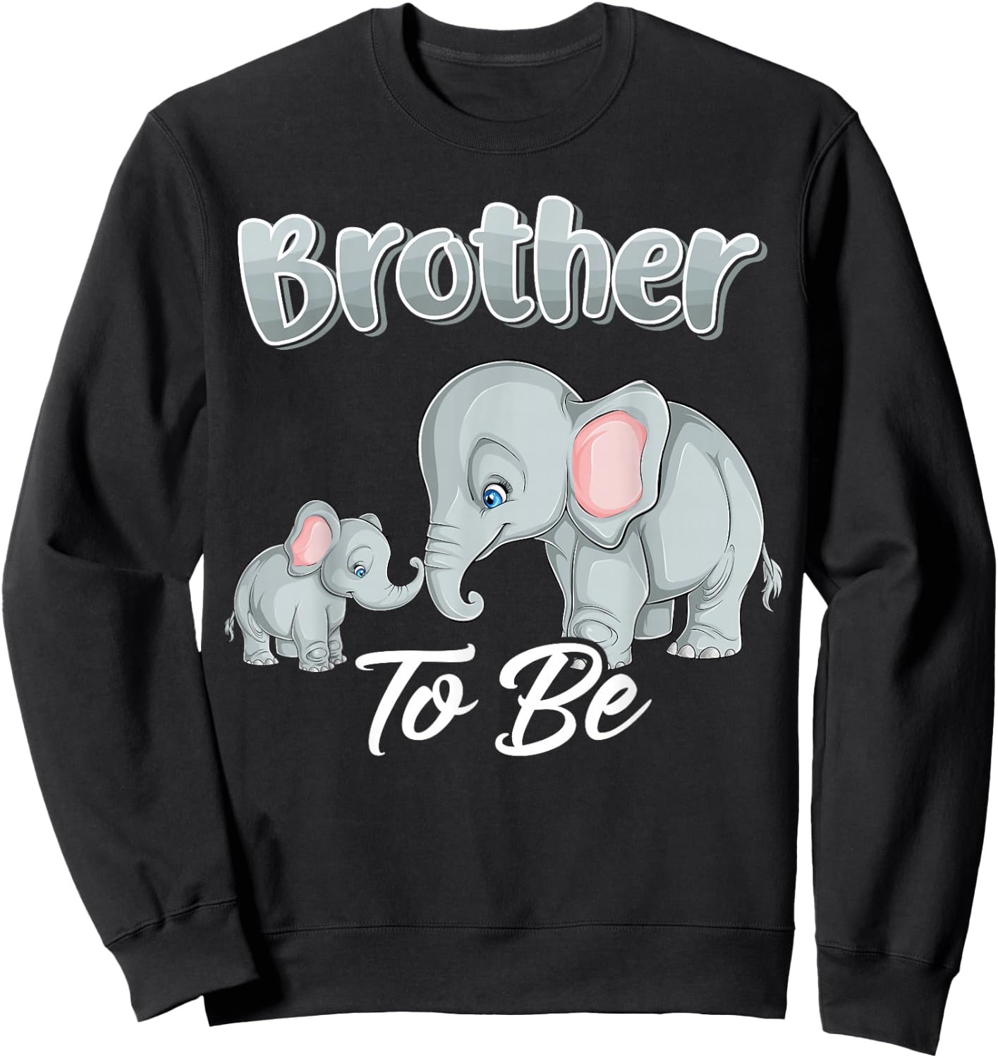 Soon Brother To Be Elephants For Baby Shower Gender Reveal Sweatshirt - Sweatshirt | Black