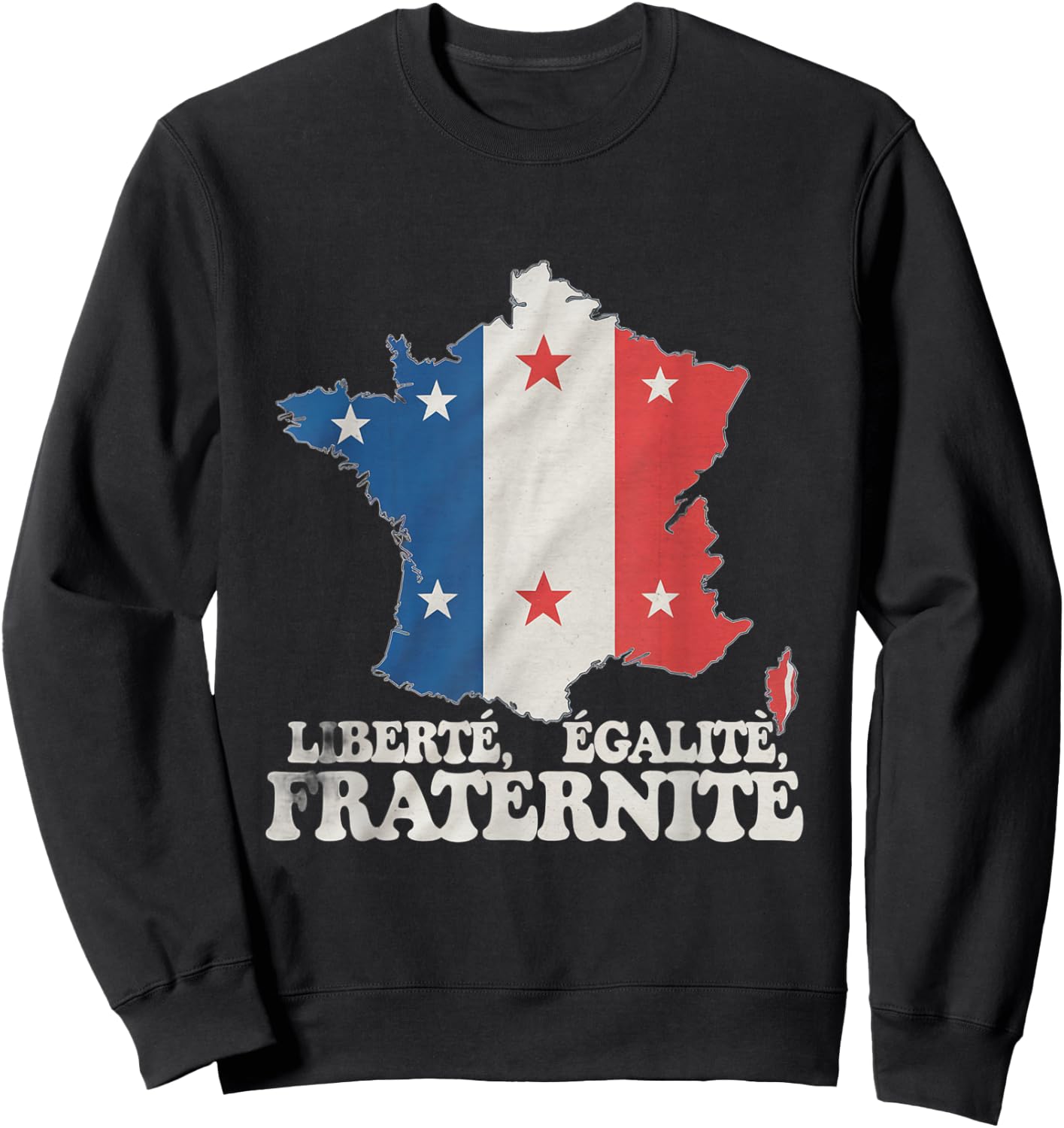 Flag France Liberty Equality Fraternity France Card Memes , Black, S Sweatshirt - Sweatshirt | Black