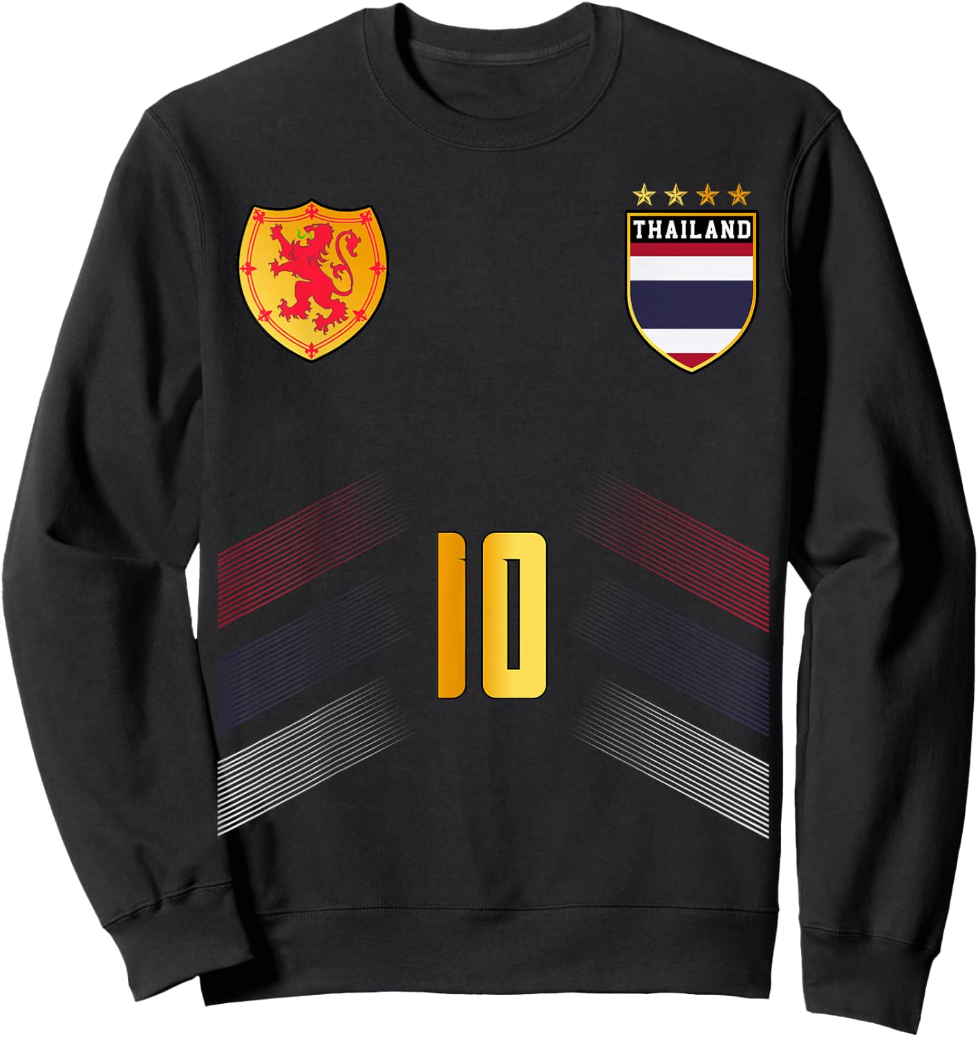 Lustige Retro-Thailand-Flagge, Thailand-Flagge Sweatshirt - Sweatshirt | Black