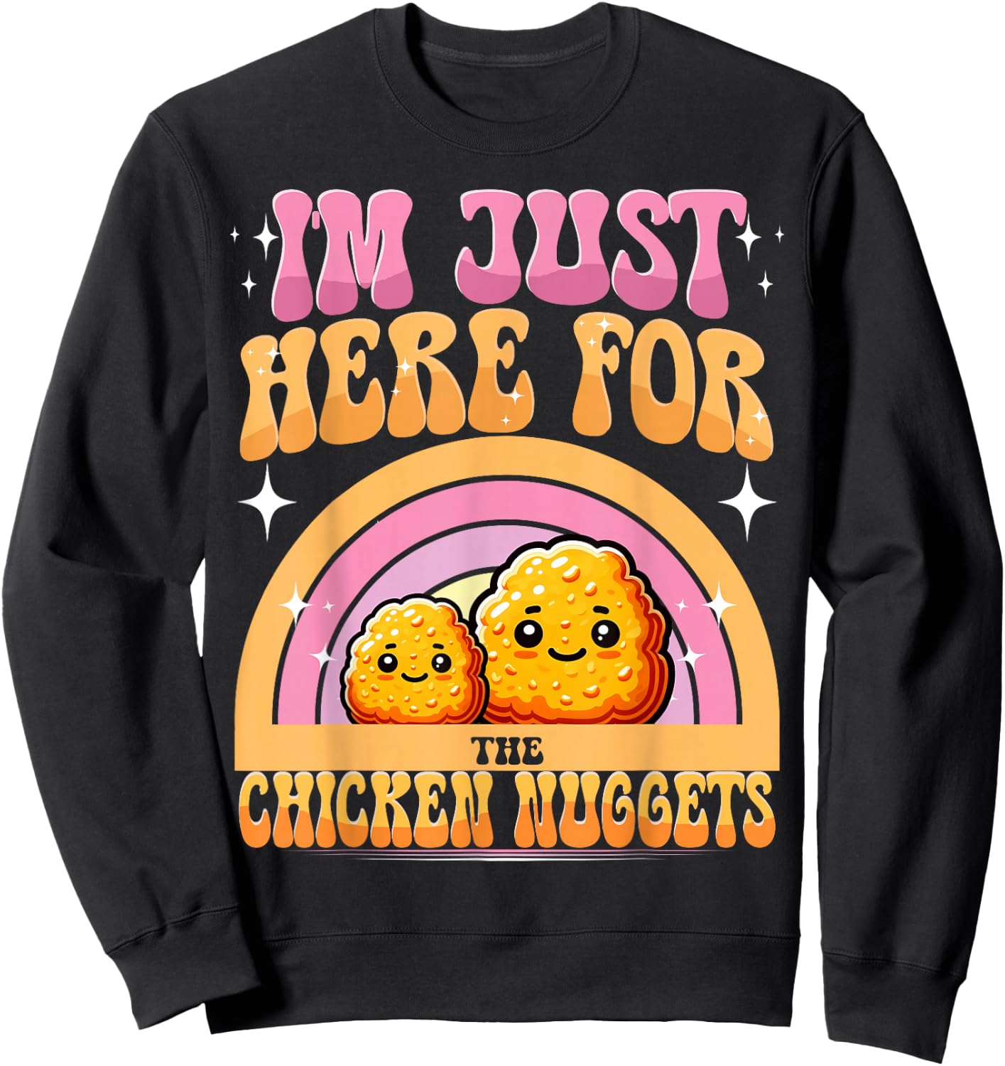 Cute Chicken Nuggets Kids Sweatshirt - Sweatshirt | Black