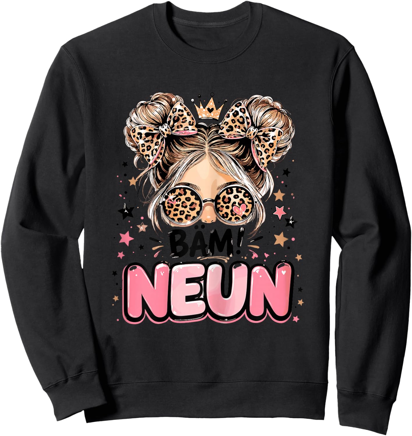 9. Geburtstag Mädchen 9 Jahre 2017 Lustig Geschenk Sweatshirt - Sweatshirt | Black