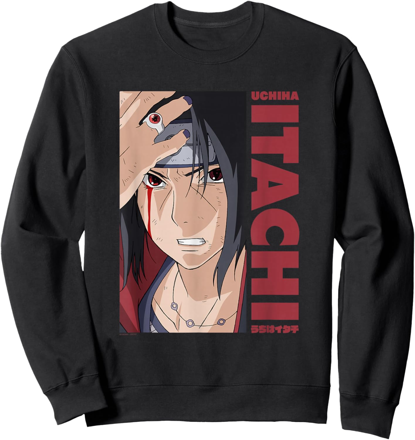 Naruto Shippuden Itachi Block and Name , black Sweatshirt - Sweatshirt | Black