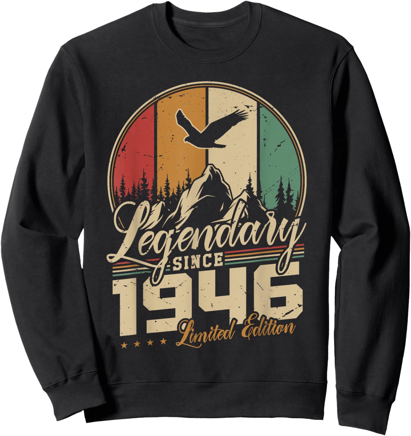 Légendaire Depuis 1946 Anniversaire 80 Ans Hommes Femmes Sweatshirt - Sweatshirt | Black