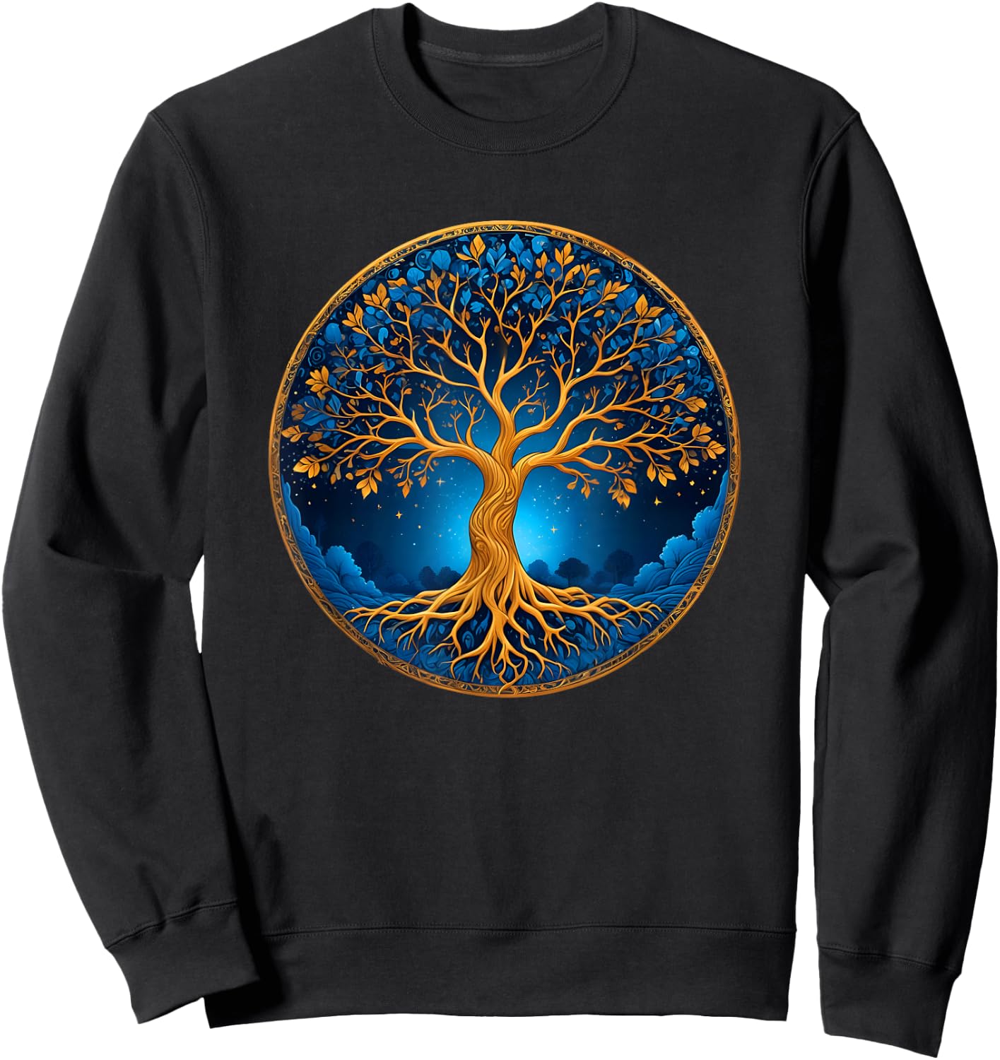 Nordic Celtic Tree of Life Yin Yang Tree of Life , black Sweatshirt - Sweatshirt | Black