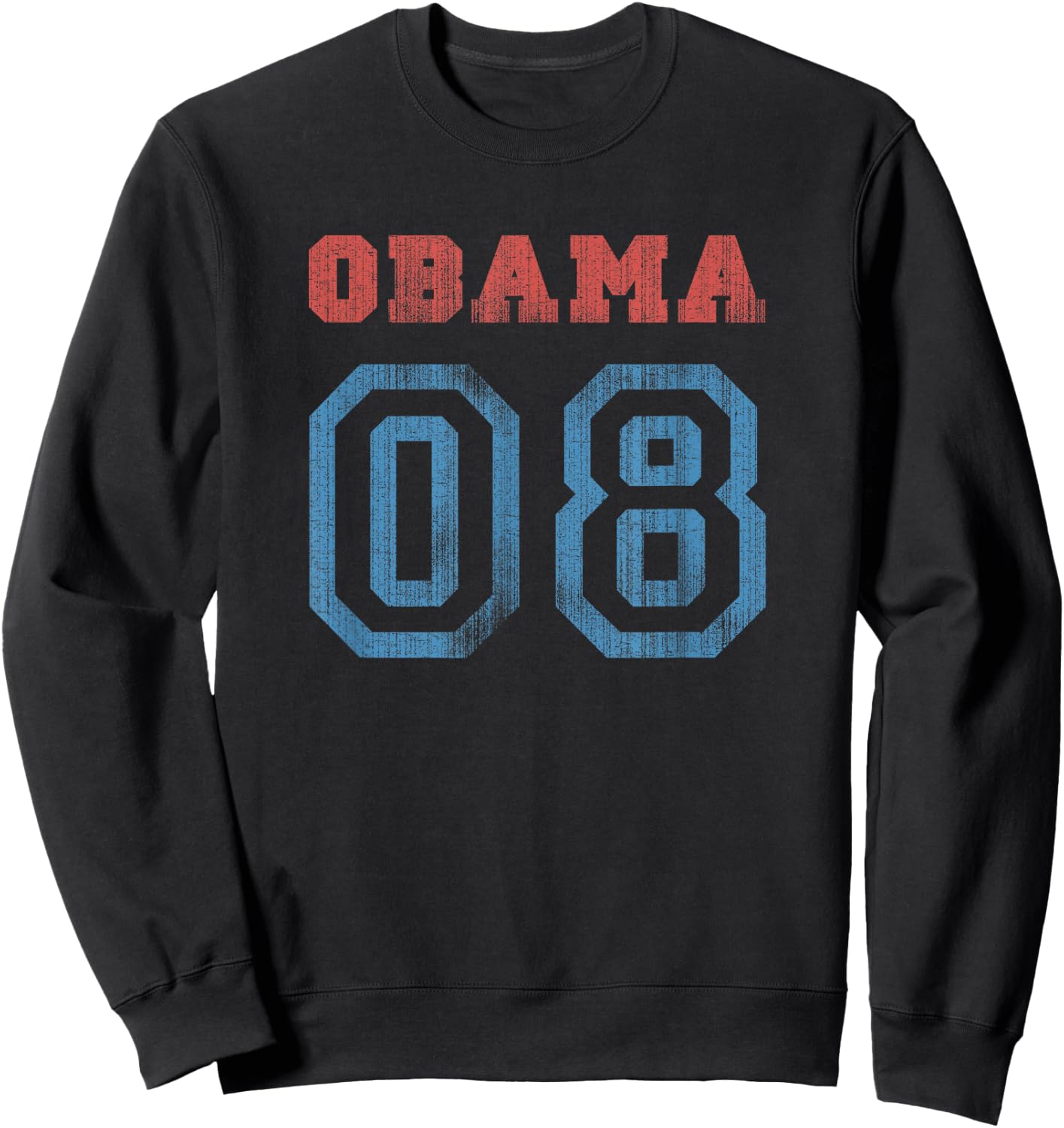 Vintage Obama 08 Sweatshirt - Sweatshirt | Black