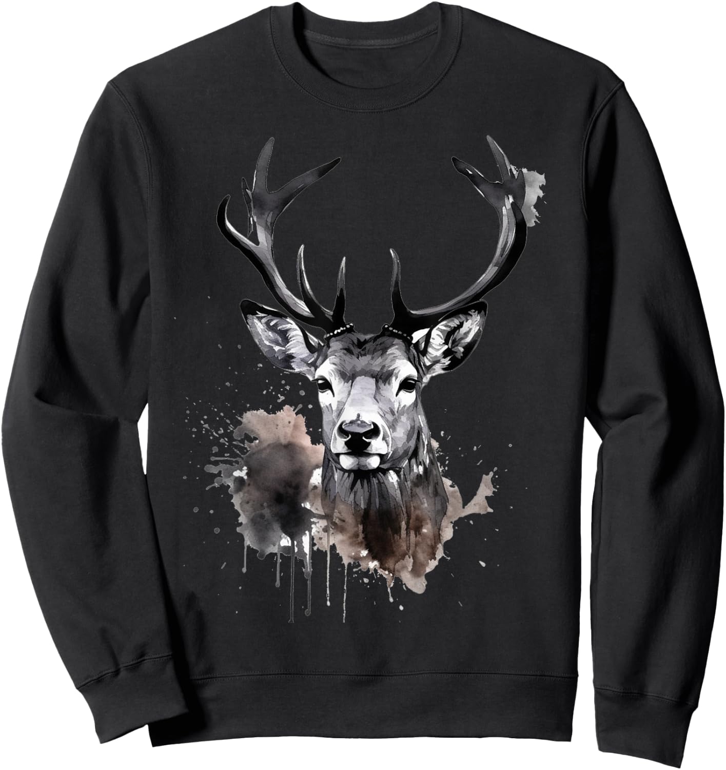 Hirsch for Costume and Lederhosen Men's Boys , black Sweatshirt - Sweatshirt | Black