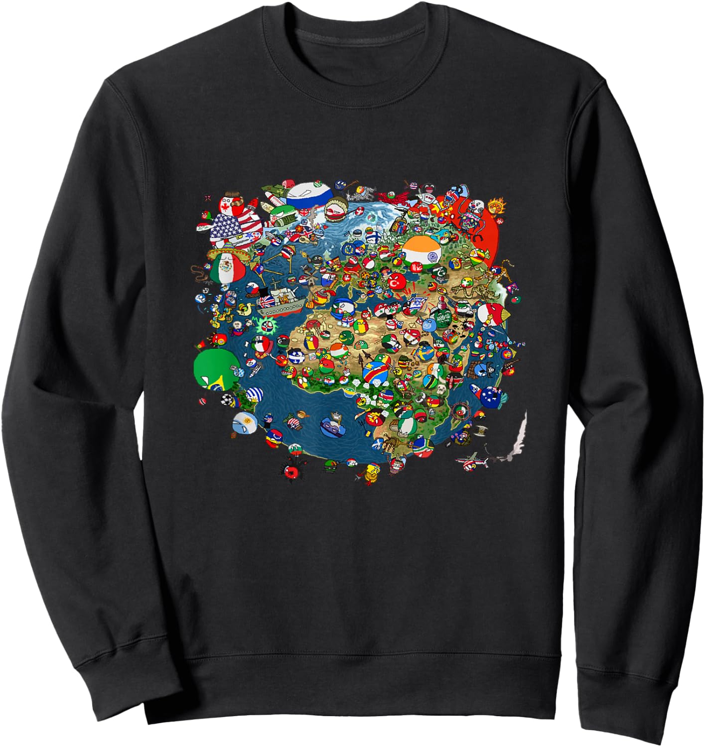 Polandball World , black Sweatshirt - Sweatshirt | Black