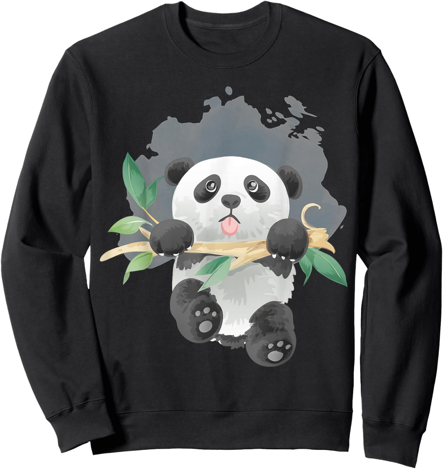 Watercolor Panda Sweatshirt - Sweatshirt | Black