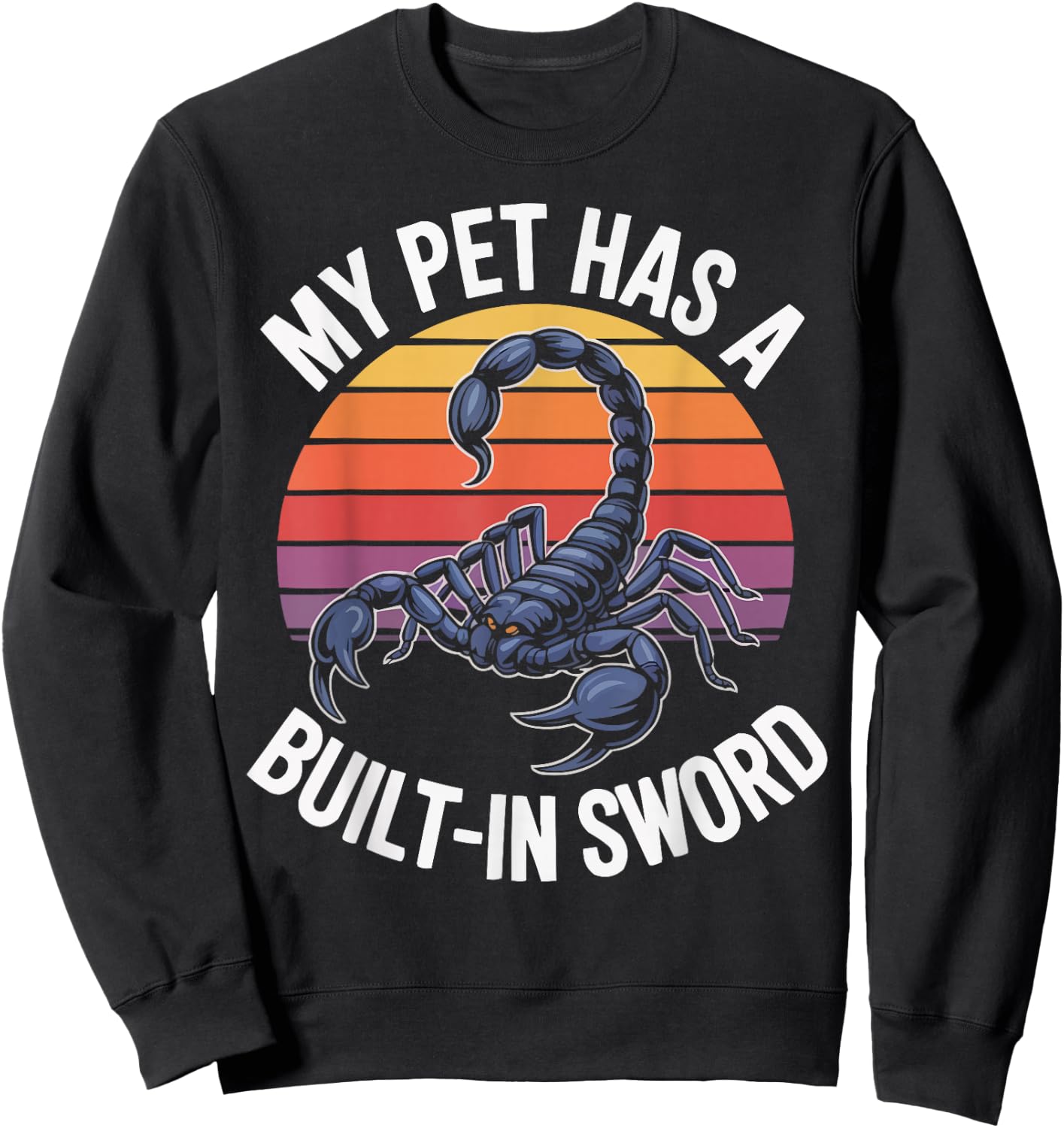 Venomous Scorpion Design Wildlife Animal Arachnid Sweatshirt - Sweatshirt | Black