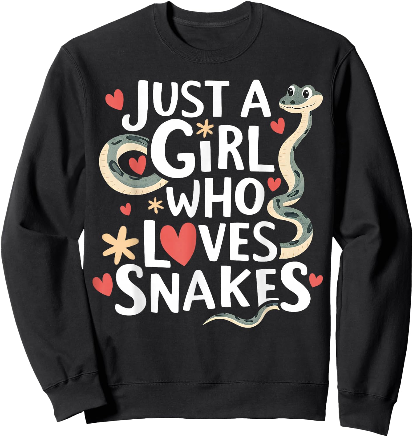 Girl Who Loves Snakes I Woman Snake Handler Sweatshirt - Sweatshirt | Black