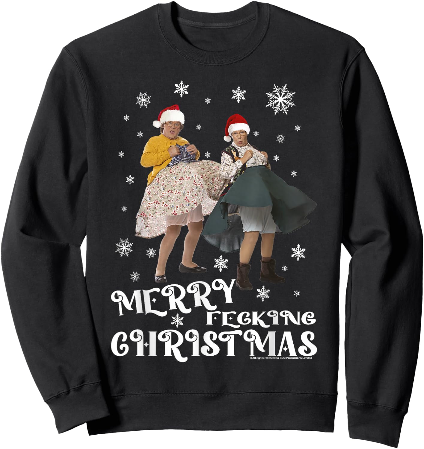 Mrs Brown's Boys Merry Christmas Sweatshirt - Sweatshirt | Black