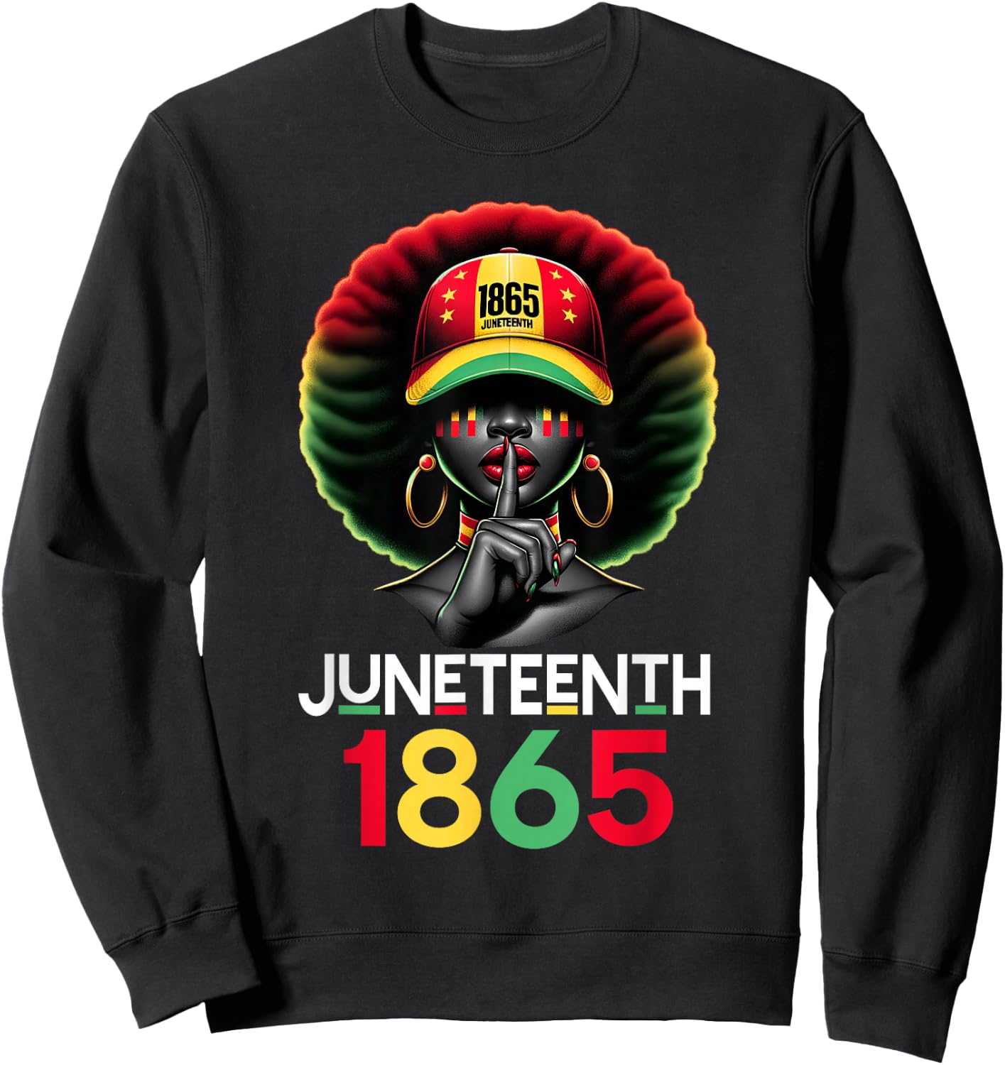 Juneteenth 1865 Celebrate Freedom Celebrating Black Women Sweatshirt - Sweatshirt | Black