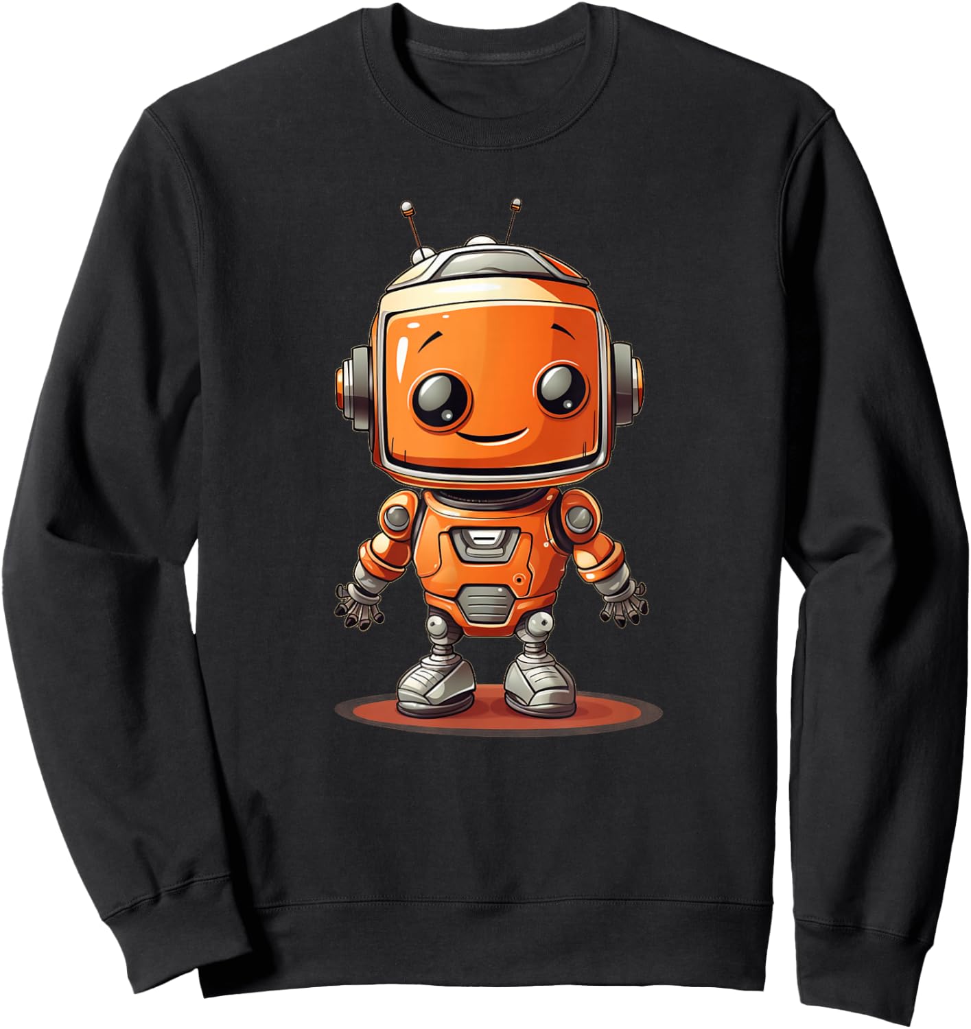 Lustiges orangefarbenes Roboter-Kostüm für Jungen Sweatshirt - Sweatshirt | Black