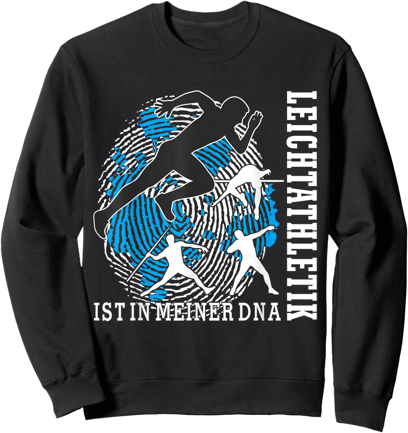 Leichtathletik ist in meiner DNA Leichtathlet Männer Jungen Sweatshirt - Sweatshirt | Black