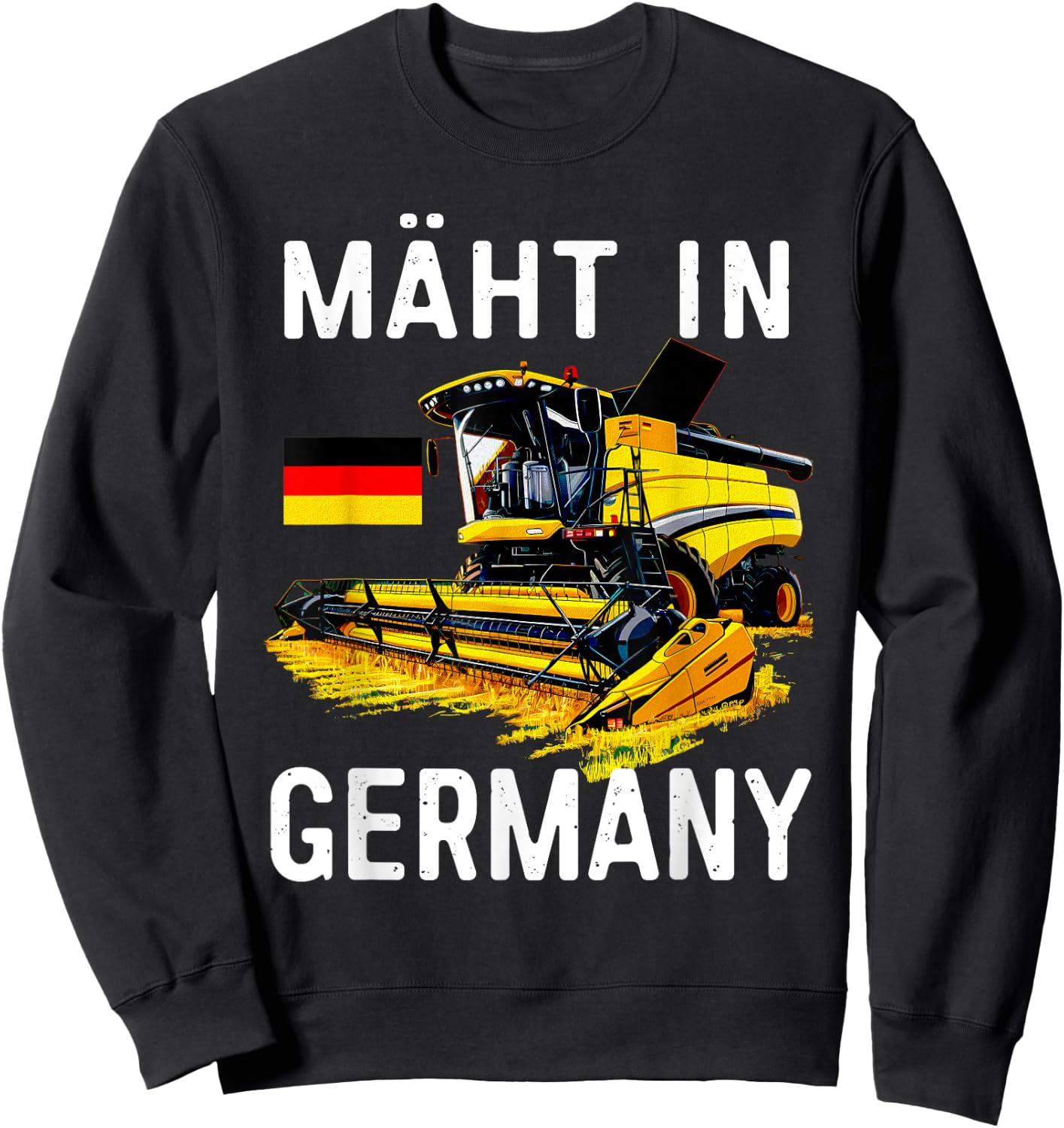 with Combine Harvesting in Germany Agriculture, gray Sweatshirt - Sweatshirt | Black