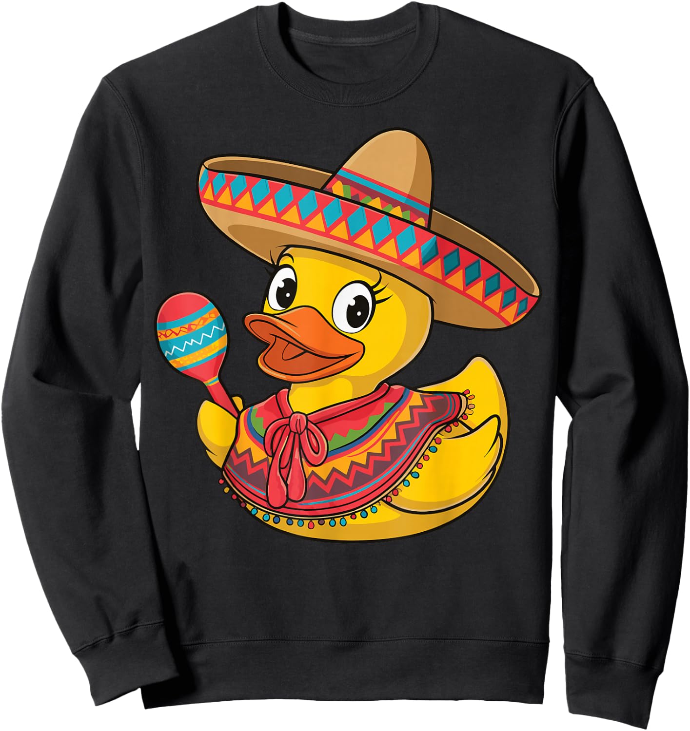 Rubber Duck Cinco De Mayo Sweatshirt - Sweatshirt | Black