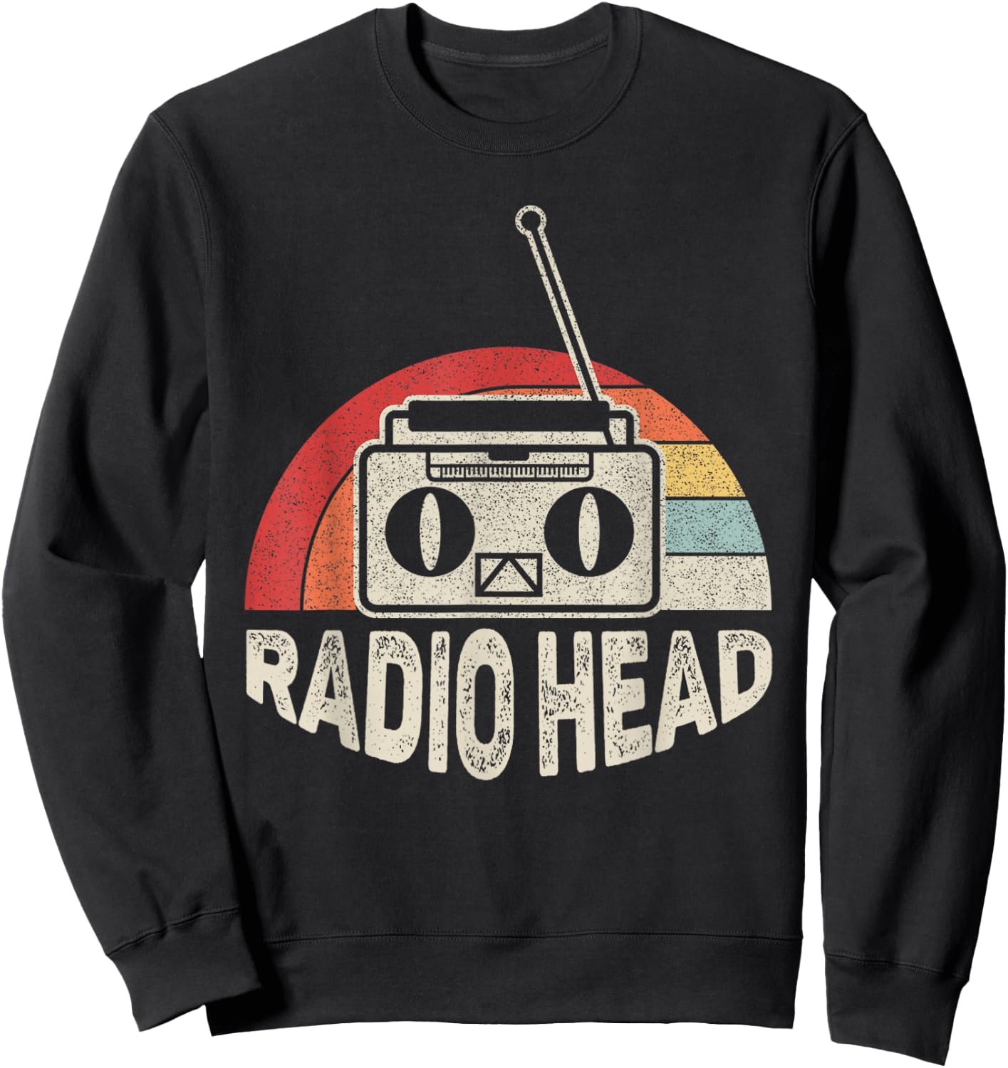 Vintage Retro Radio Head Sweatshirt - Sweatshirt | Black