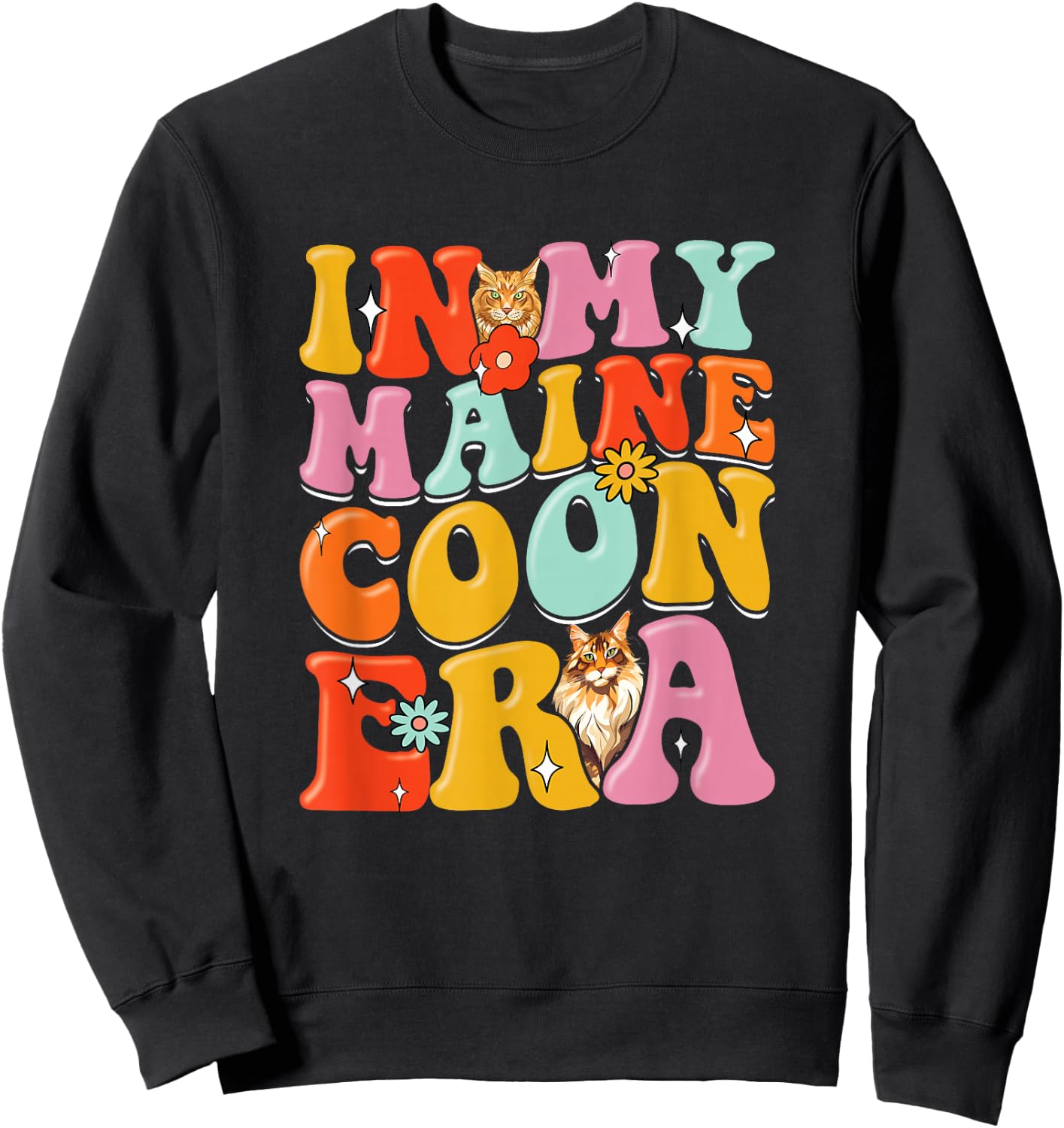 Funny Maine Coon Lover Kitten Owner Cute Maine Coon Cat Sweatshirt - Sweatshirt | Black