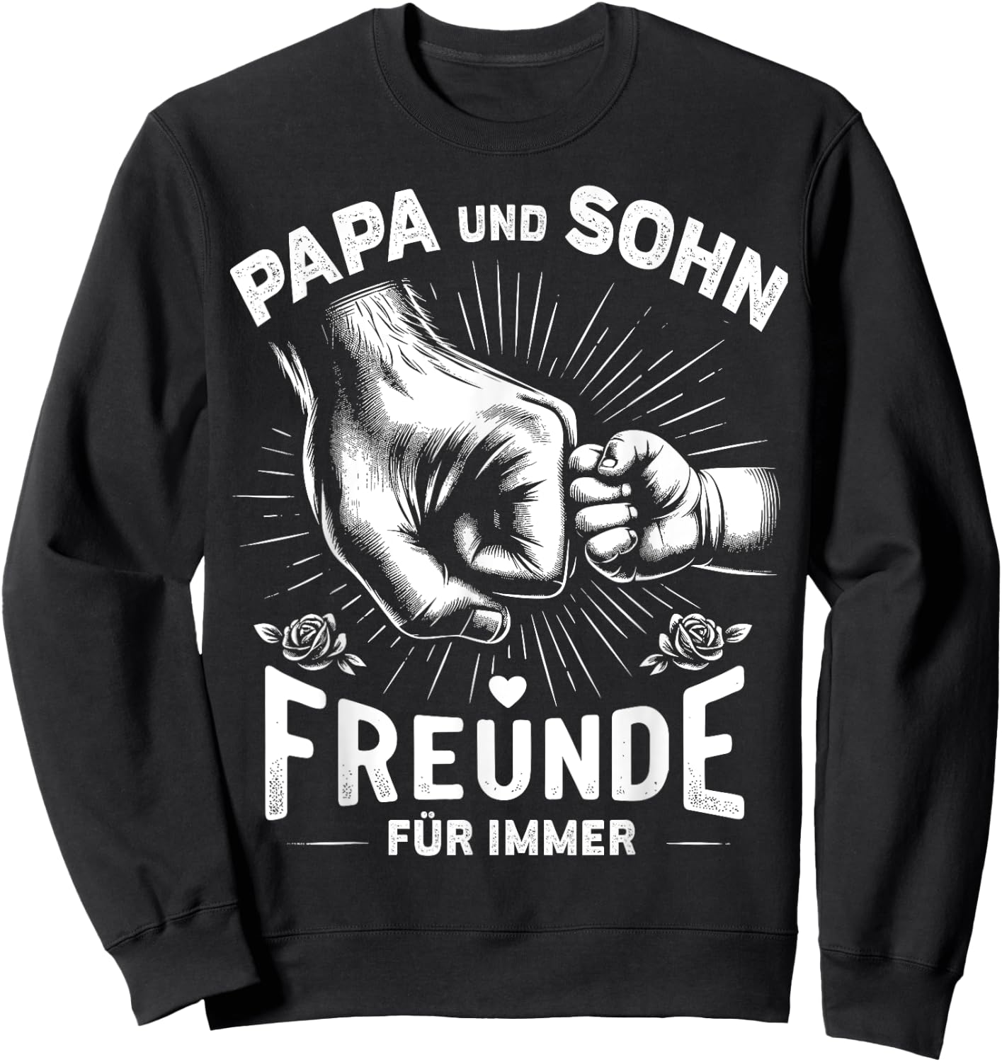 Papa Und Sohn Beste Freunde Vater Geburtstag Vatertag Spruch Sweatshirt - Sweatshirt | Black